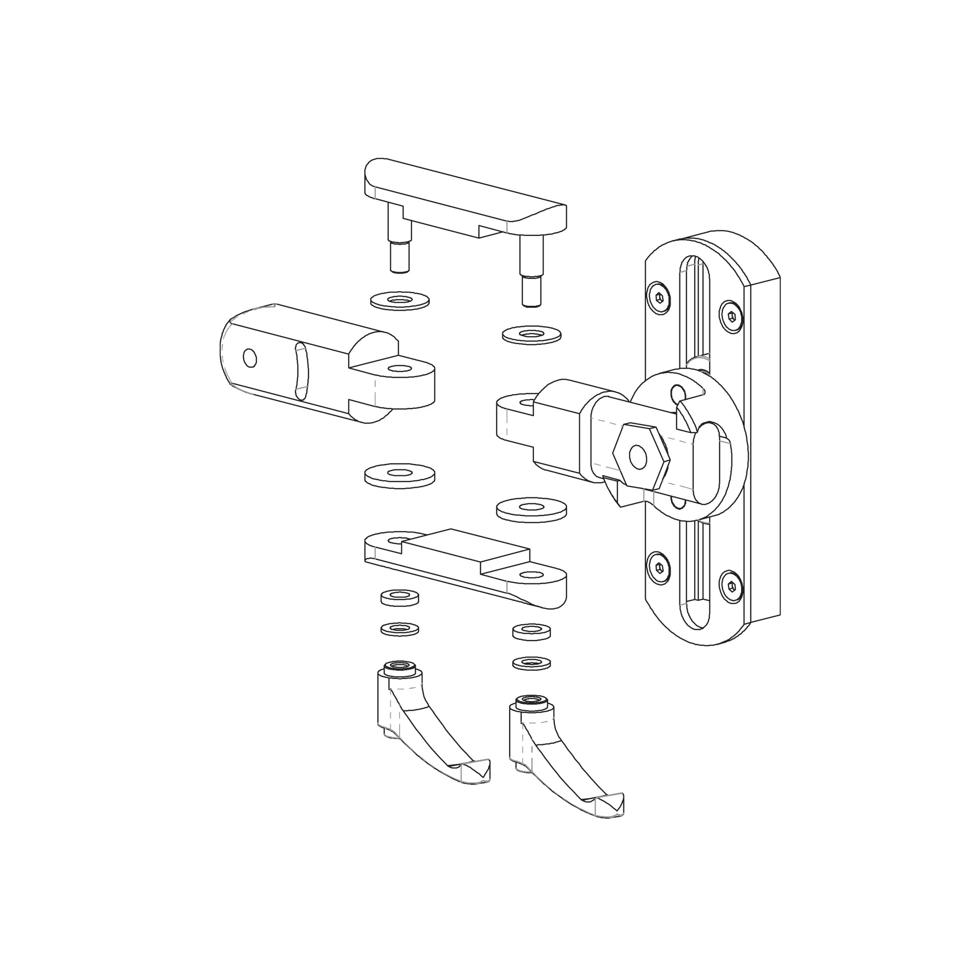 John Deere Support Armflex E-Support Kit, Left Side, 80mm - F713409