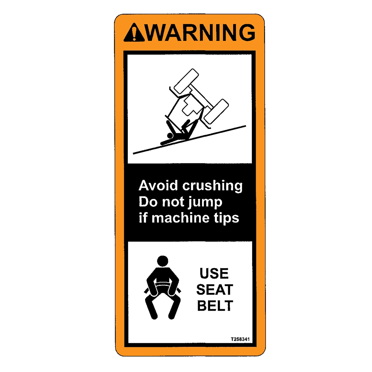 Label, Warning Seat Belt (English)