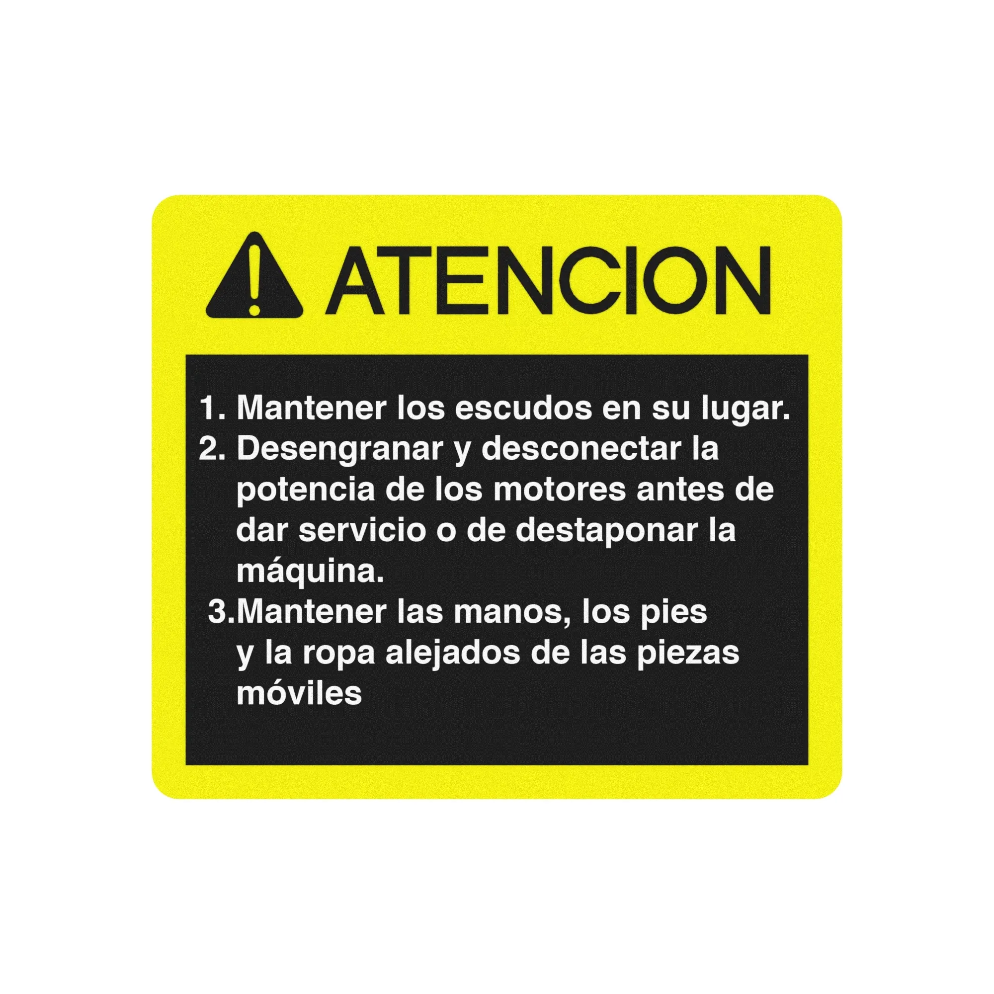 John Deere Caution Decal, Spanish - H156231