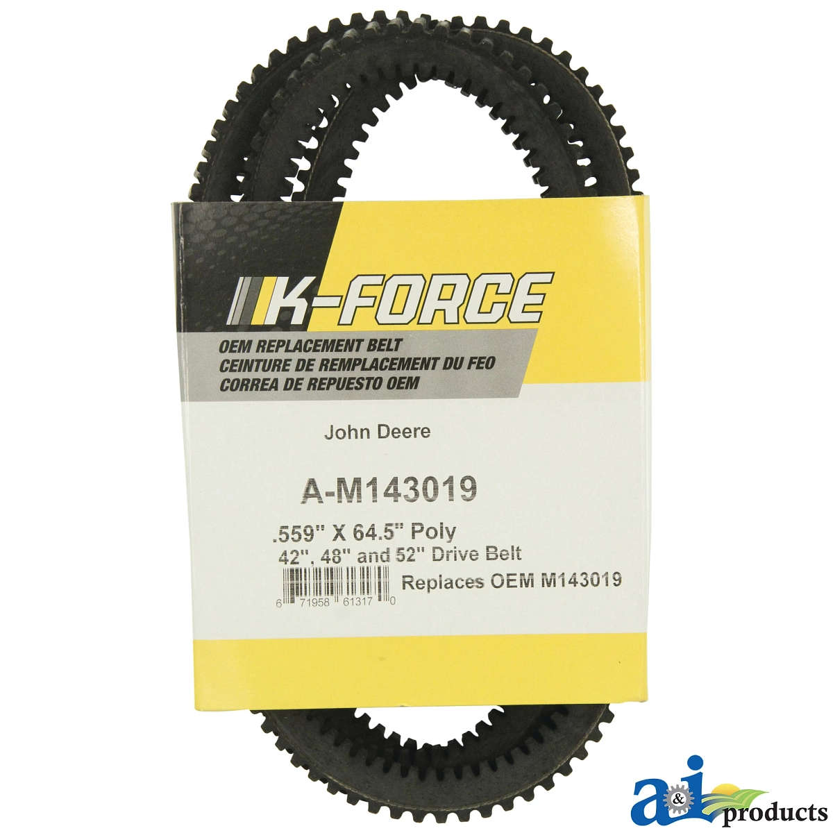 M118684: V-Belt, Effective Length 1625 mm (64 inch) | Shop.Deere.com M118684: V-Belt, Effective Length 1625 mm (64 inch) | Shop.Deere.com
