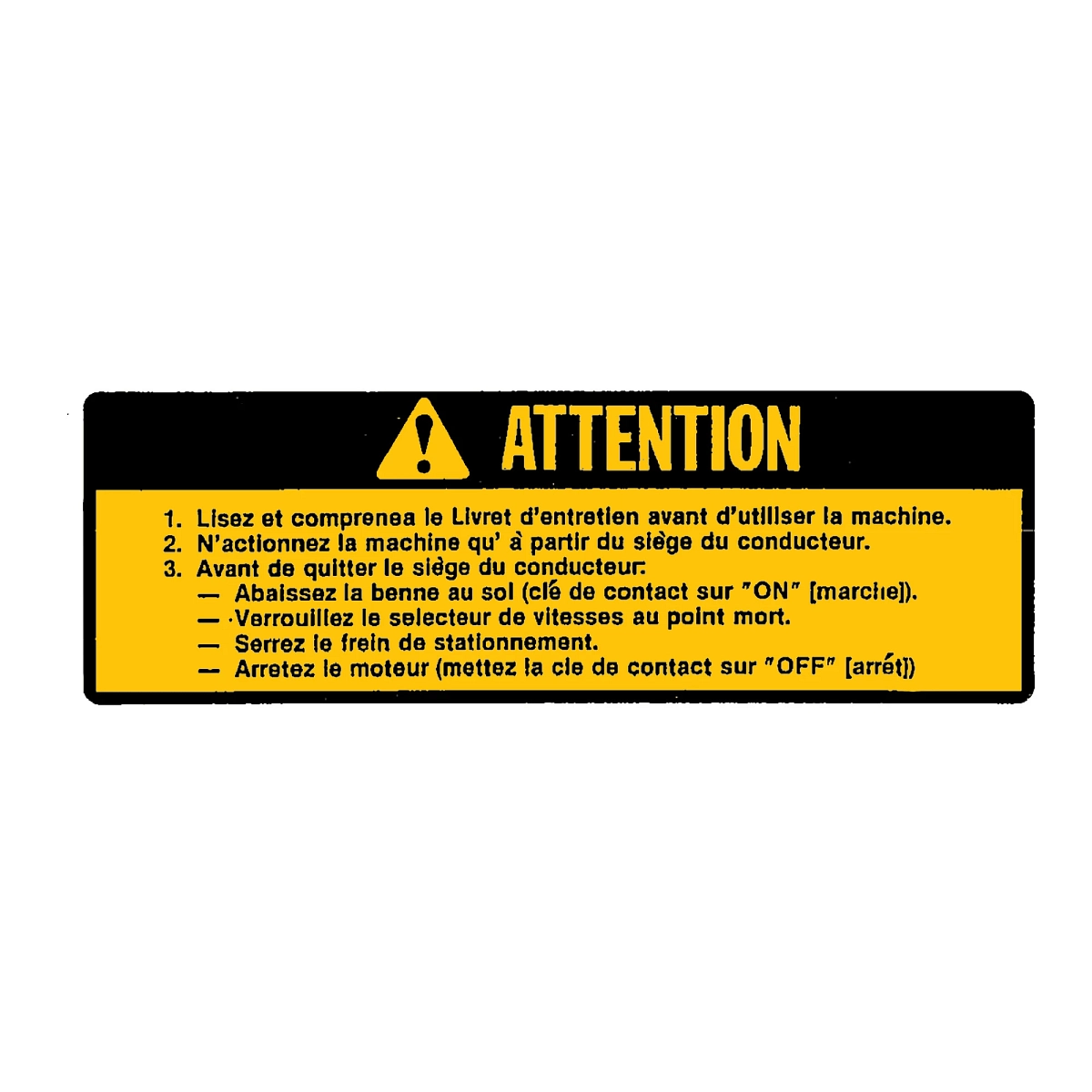 Label, Caution, French