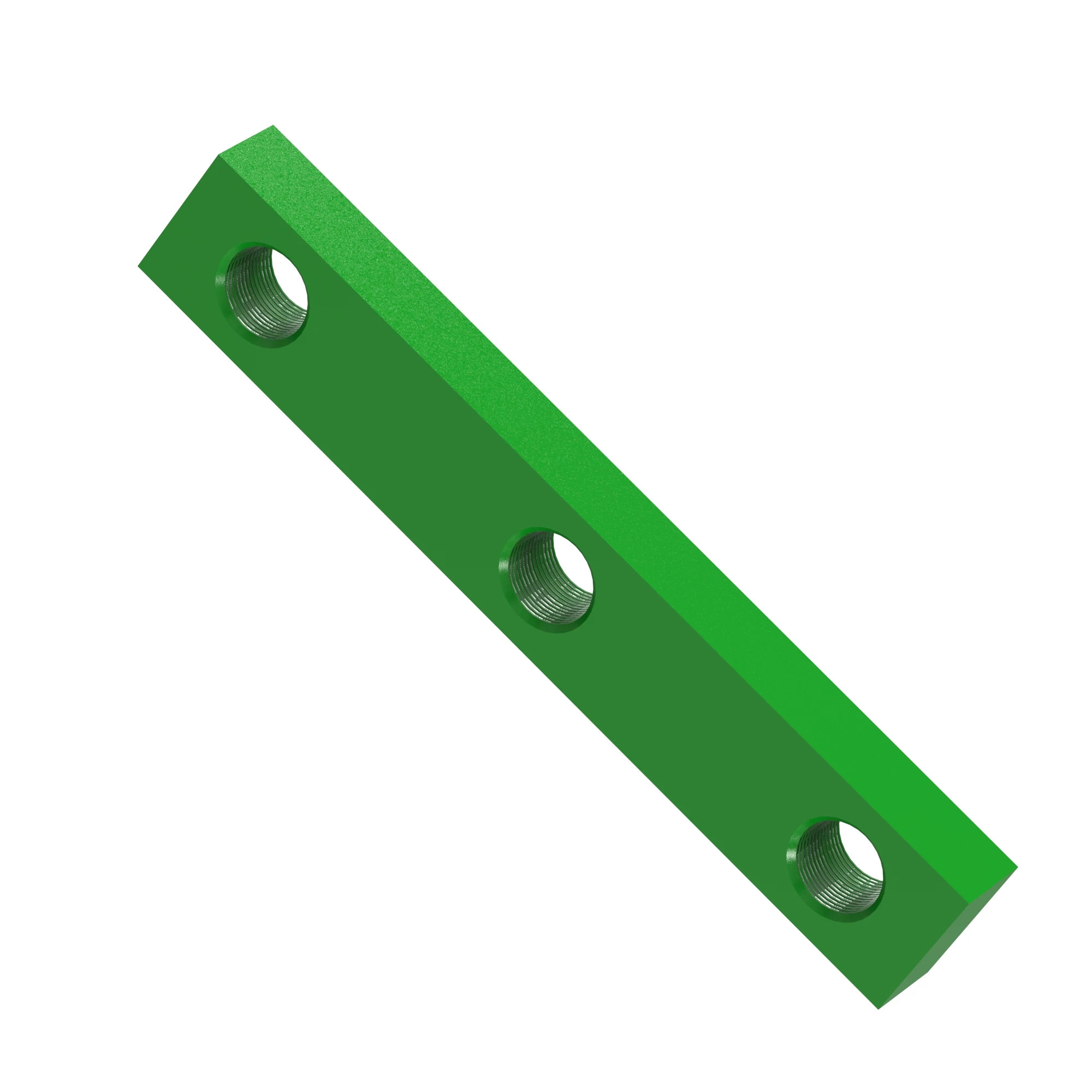 John Deere Cutterhead Drum Knife Threaded Bar Plate - HXE121393