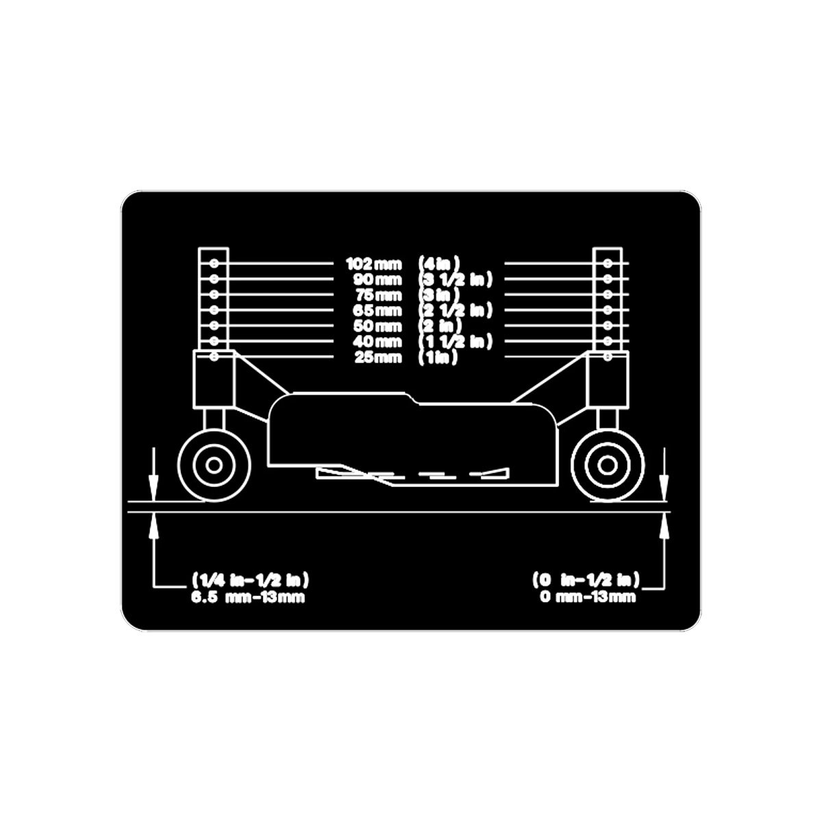 LABEL, LABEL, GAGE WHEEL (48/54 MOW