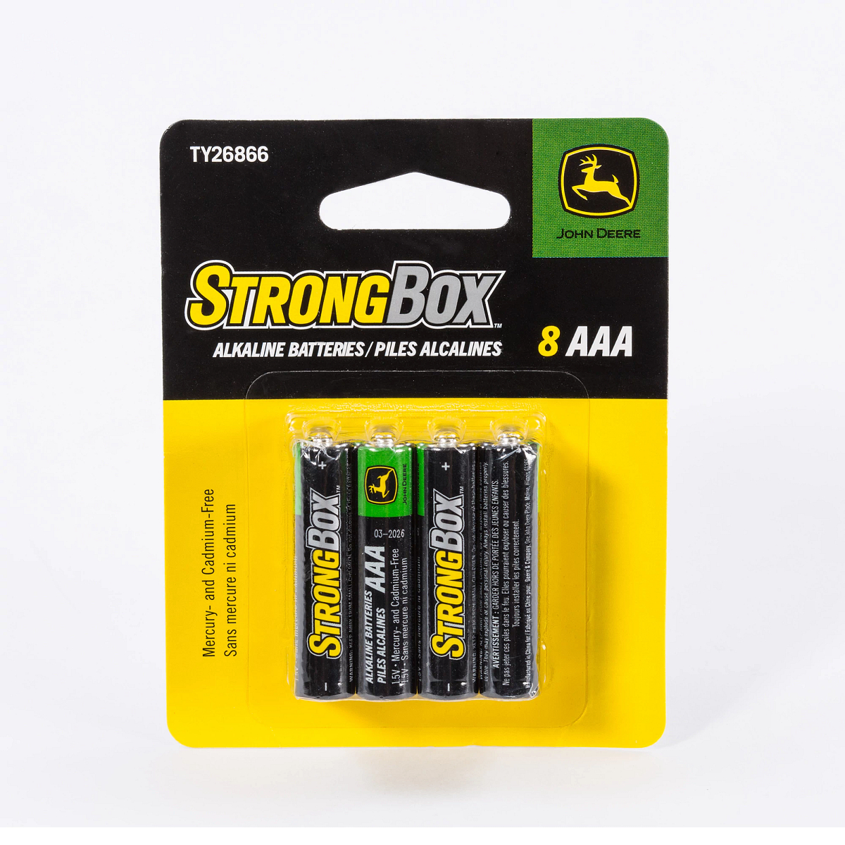 John Deere 8-AAA StrongBox™ Alkaline Batteries - TY26866