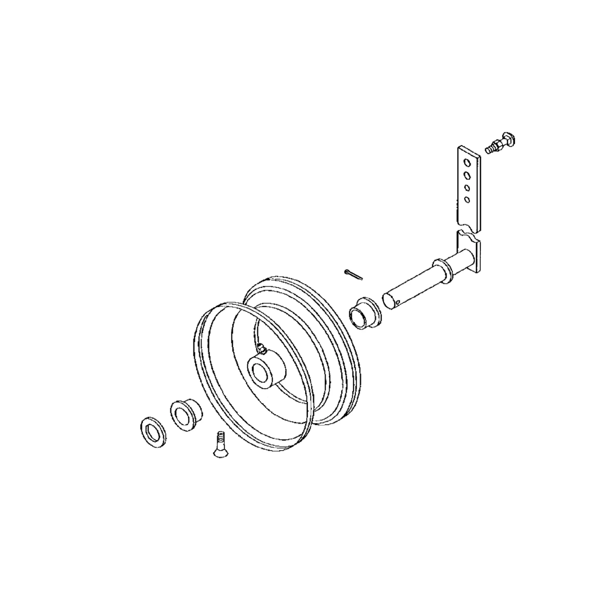 John Deere Pickup Gauge Wheel and Support Attachment - BE22172
