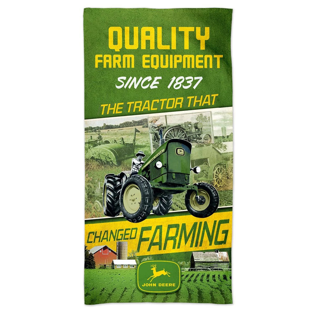 "The Tractor that Changed Farming Beach Towel"
