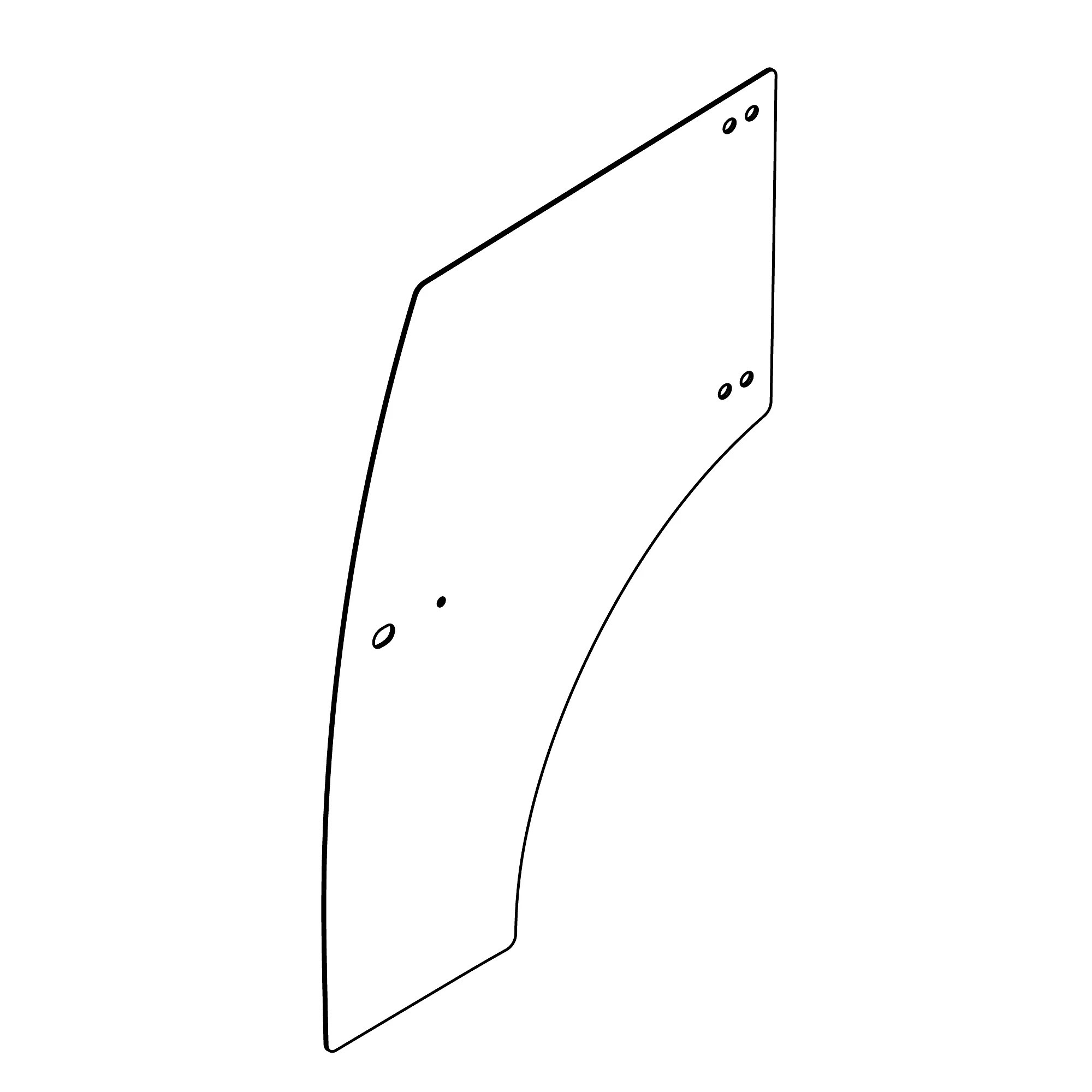 John Deere Right Side Door Windowpane - ER430336