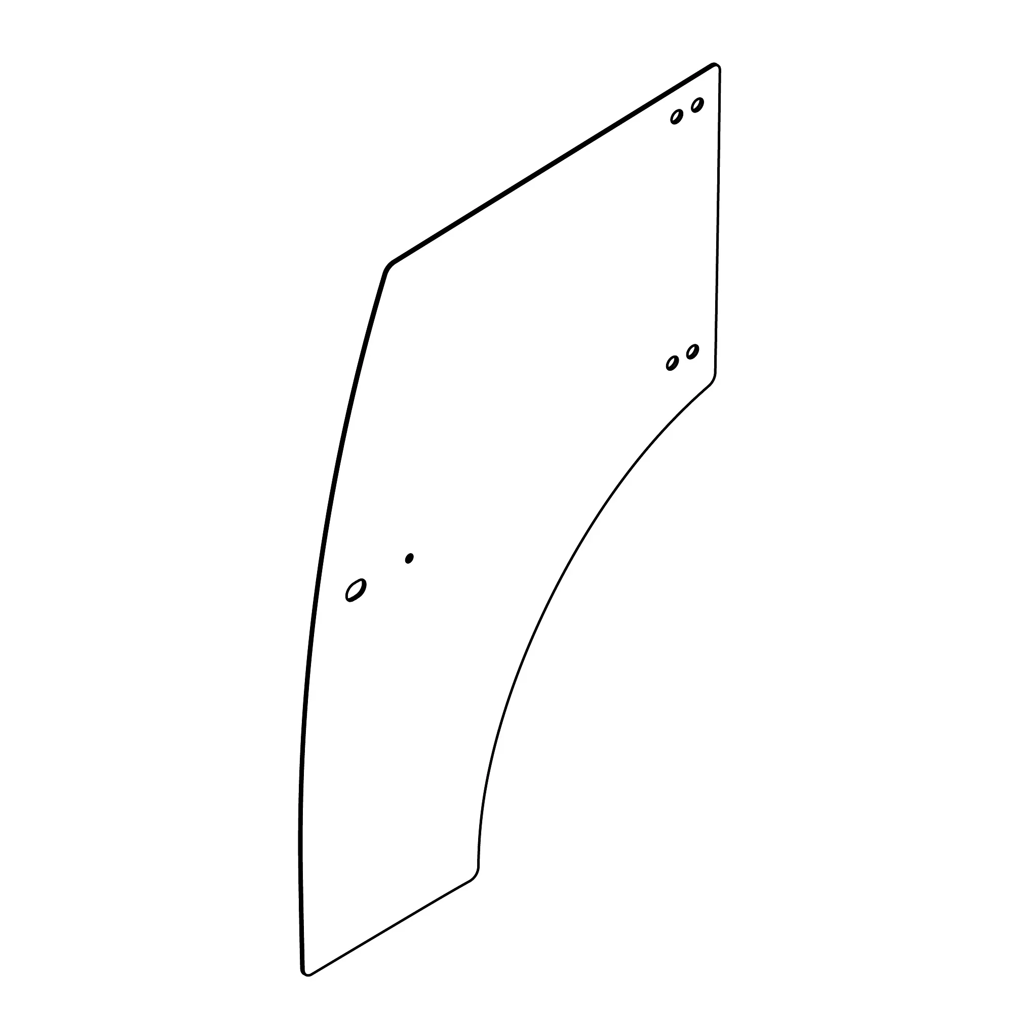 John Deere Right Side Door Windowpane - ER430336