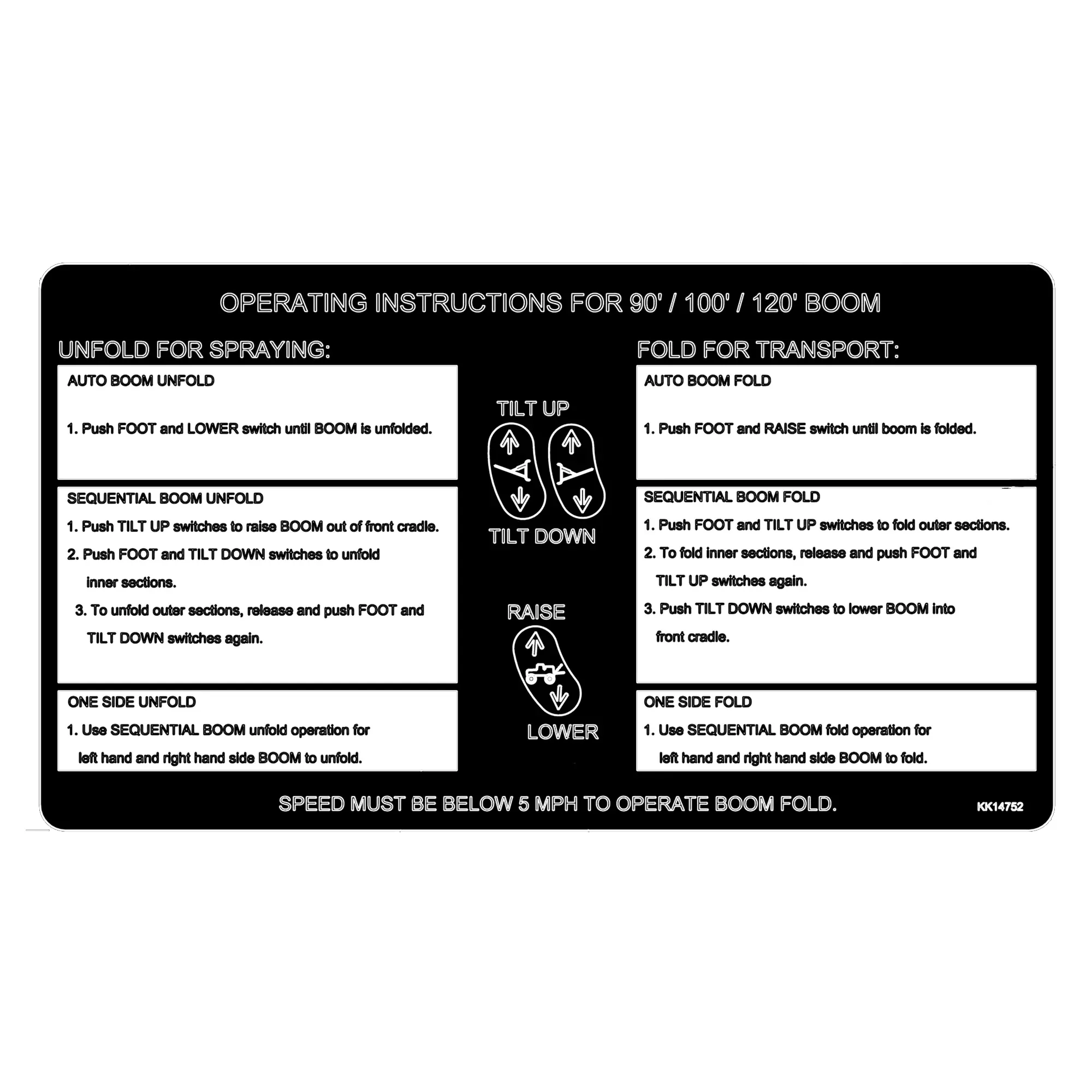 John Deere Boom Fold Label - KK14752