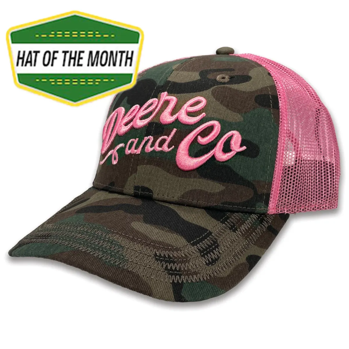 Deere and Co. Script Camo Hat