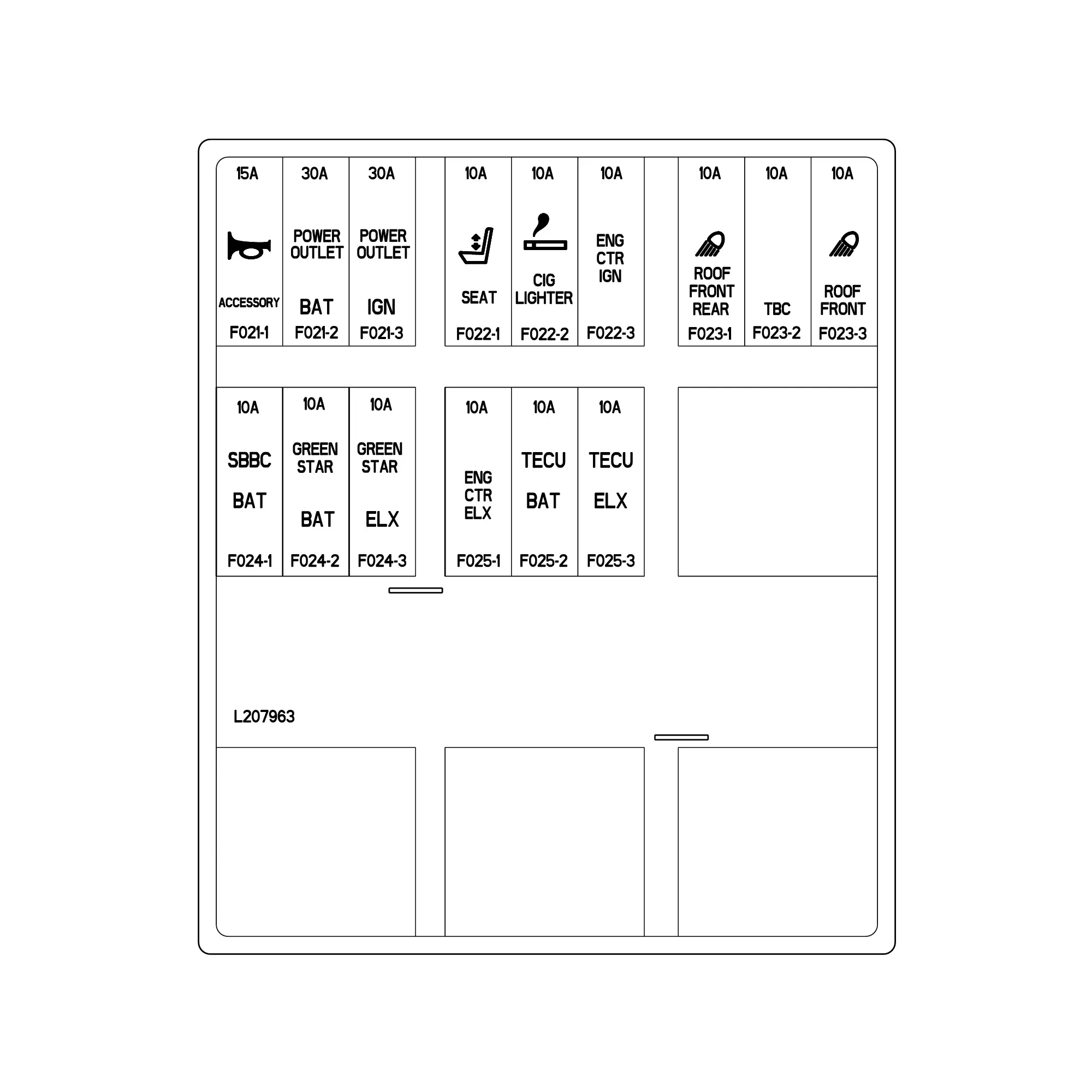 John Deere Cab Symbol Insert - L214579