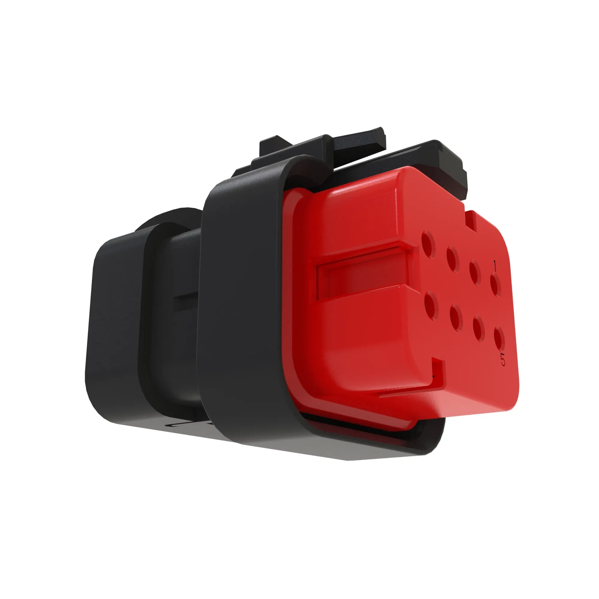John Deere Red Electrical Connector Housing, 8 Cavities - 57M9756