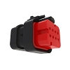 John Deere Red Electrical Connector Housing, 8 Cavities - 57M9756
