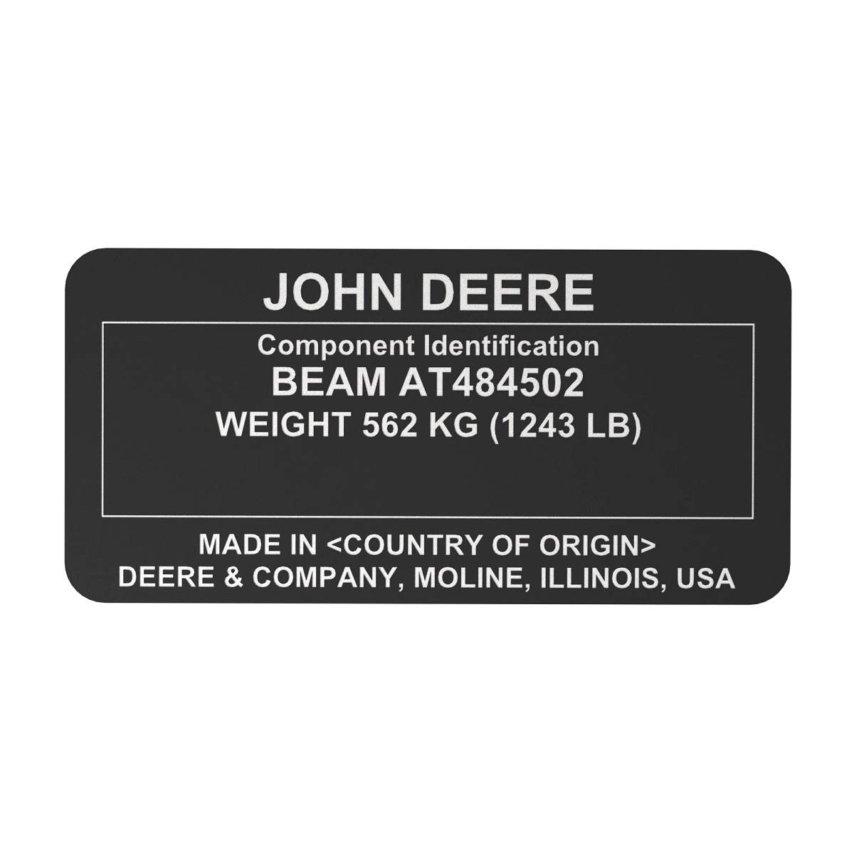Identification Plate, Identi
