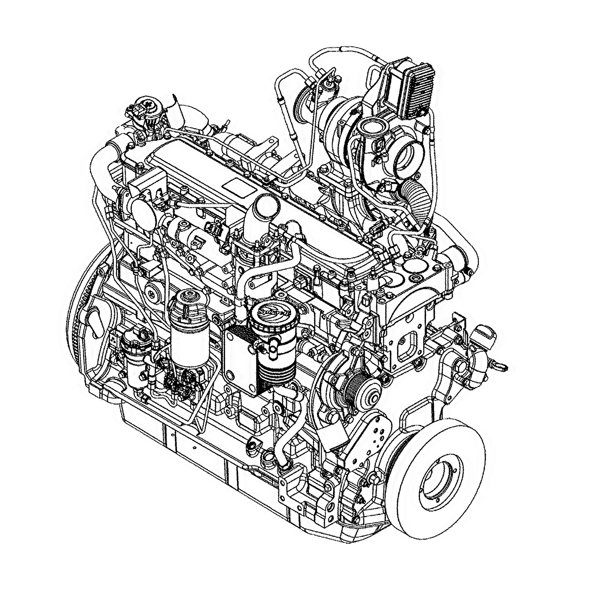 John Deere Diesel Engine, 6068HL490, 6.8 Liter, 173 HP Gross Rated Power, IT4 - DD22329