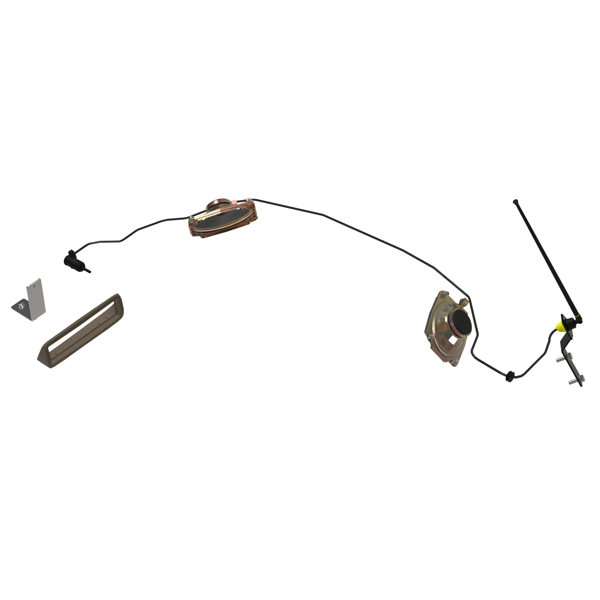 KIT, SPEAKERS W/ANTENNA&RADIO MOUNT