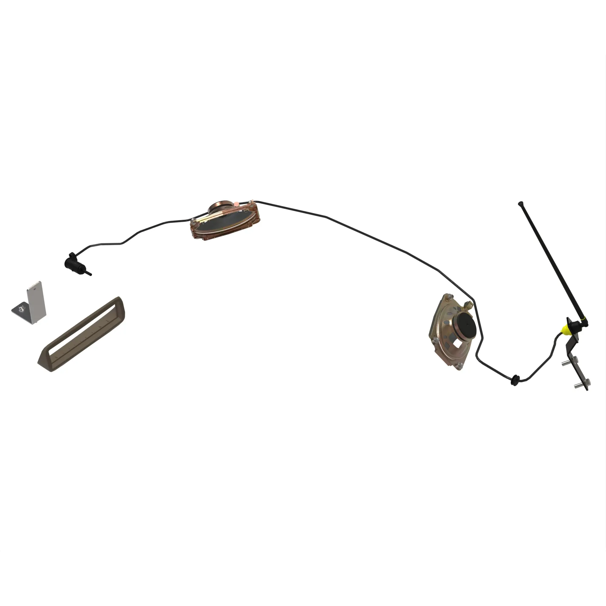 KIT, SPEAKERS W/ANTENNA&RADIO MOUNT