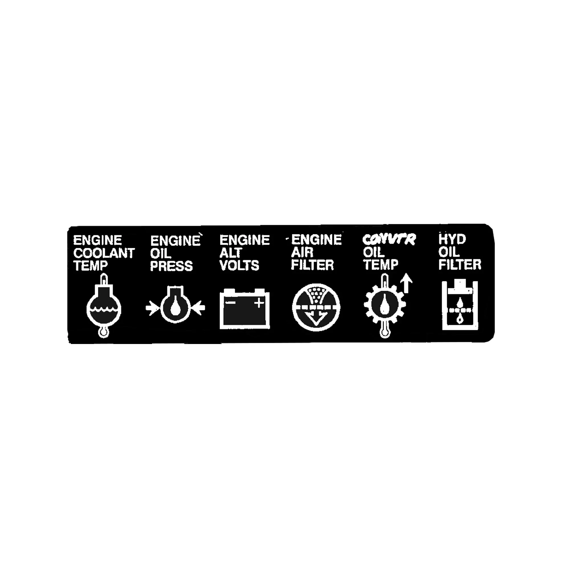 John Deere Fault Lamp Label - T129938