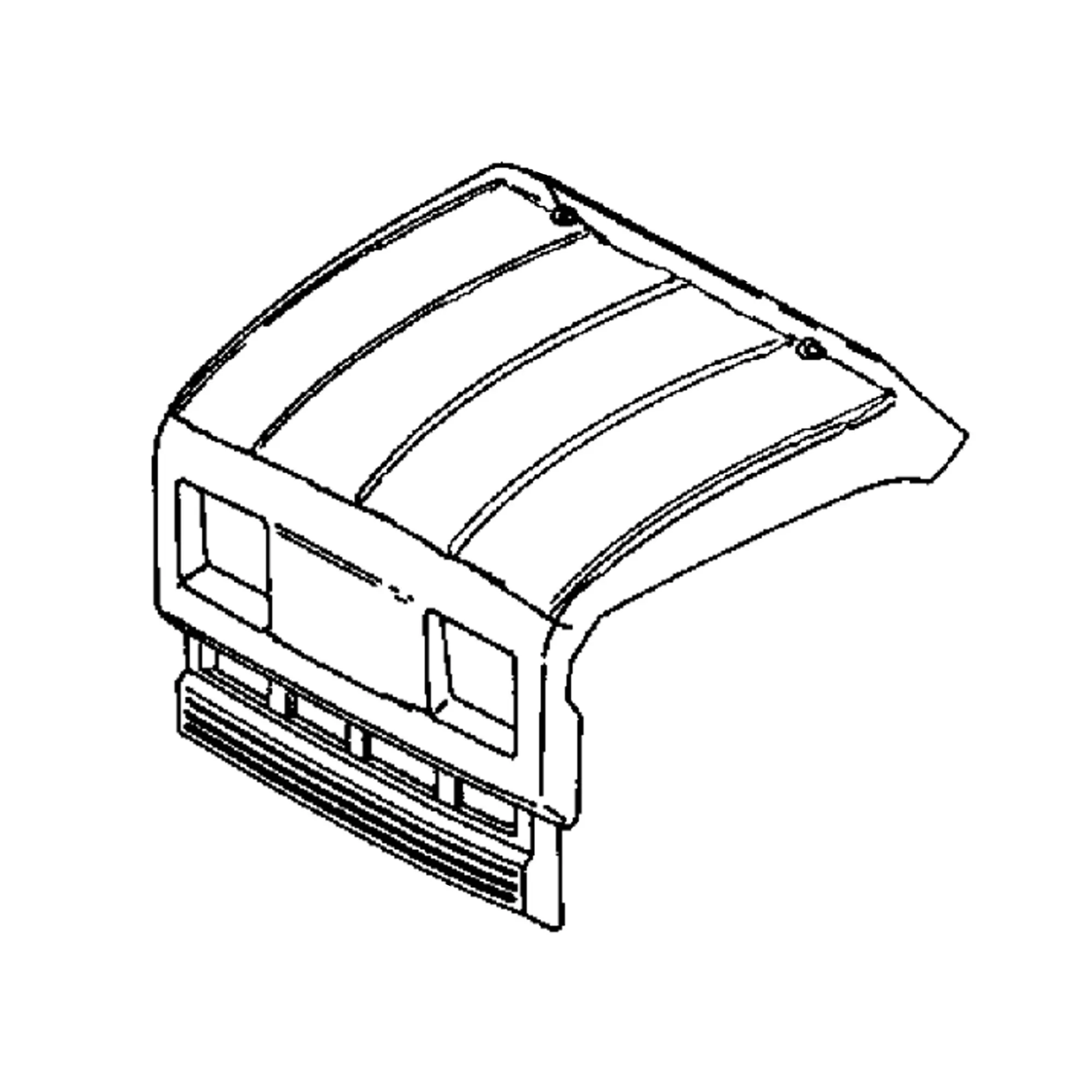 John Deere Front Hood with Label - AM119586