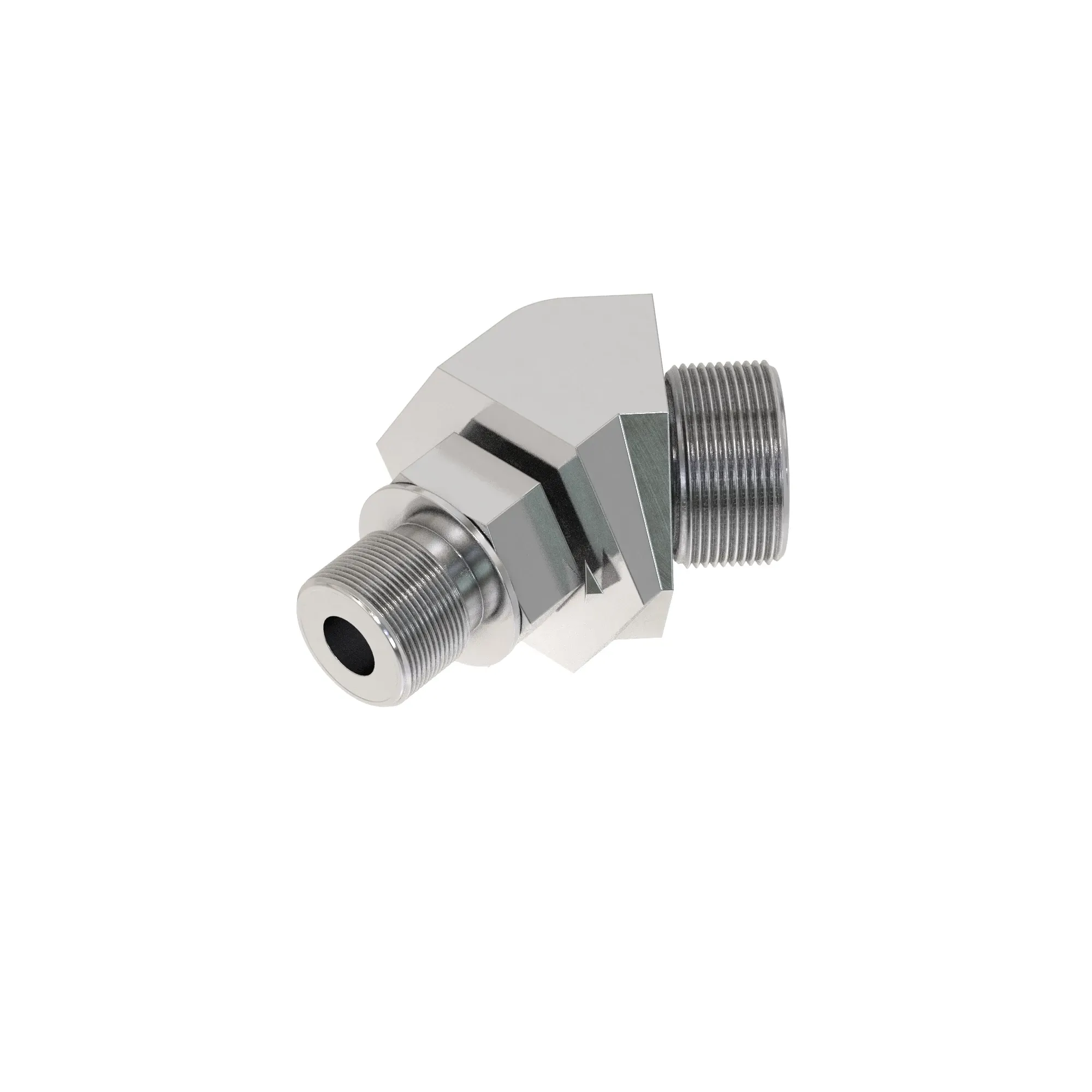 John Deere 45 Degree Straight Thread Elbow Fitting - 38H1521