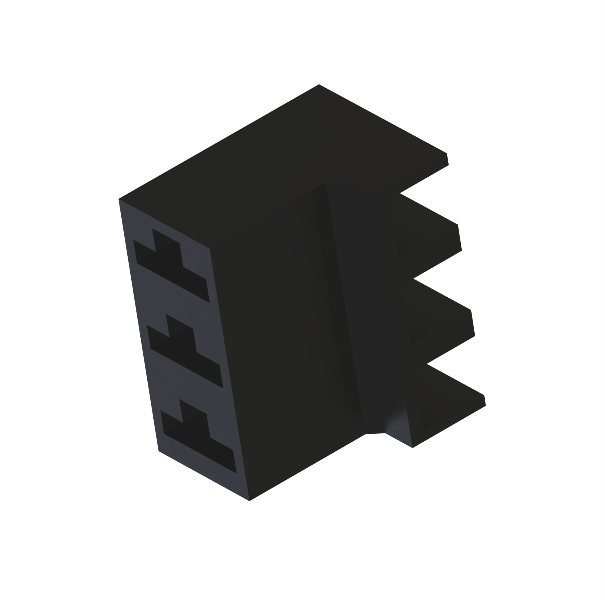 CONN TYCO FASTON 3W F BLK NYLON