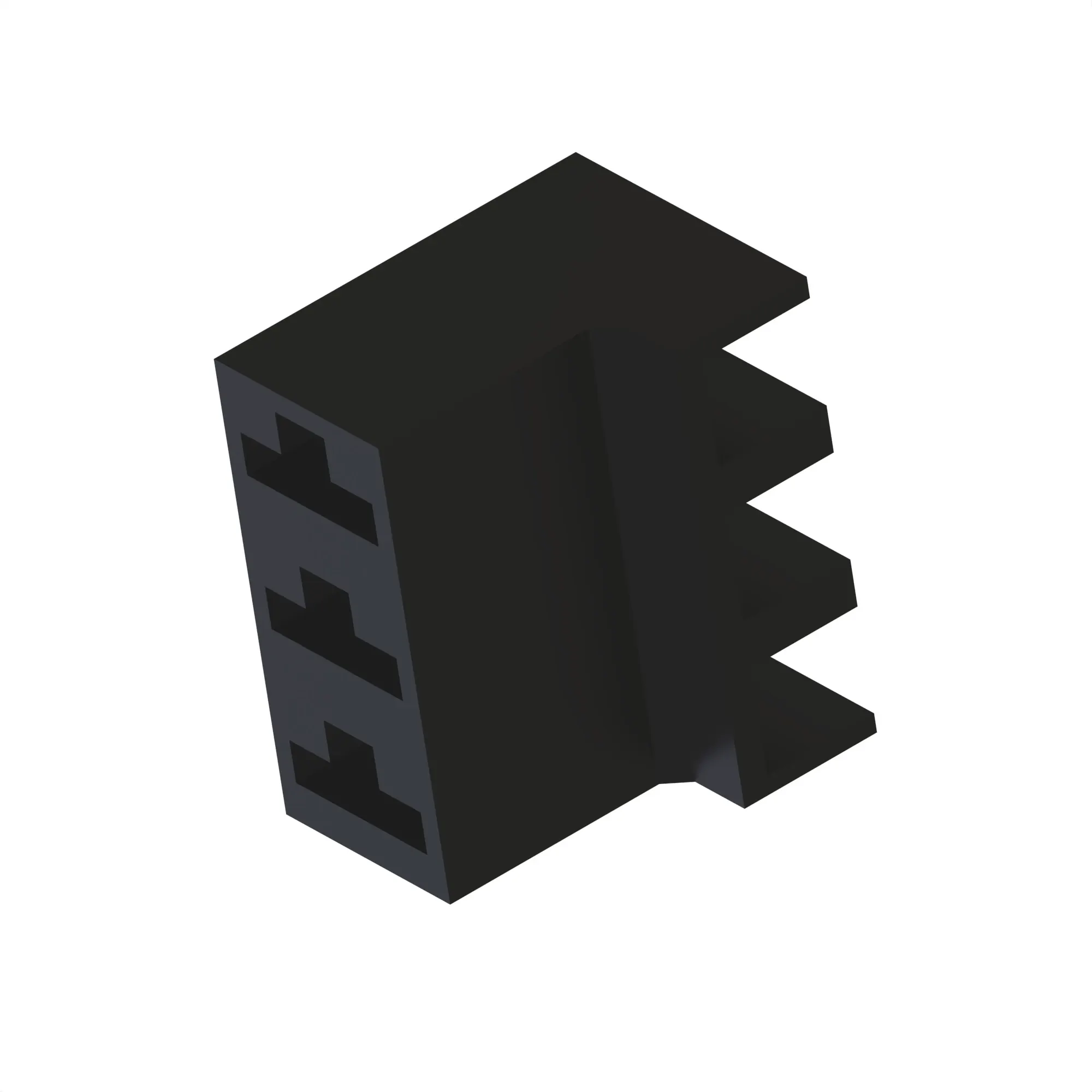 Conn Tyco Faston 3W F Blk Nylon