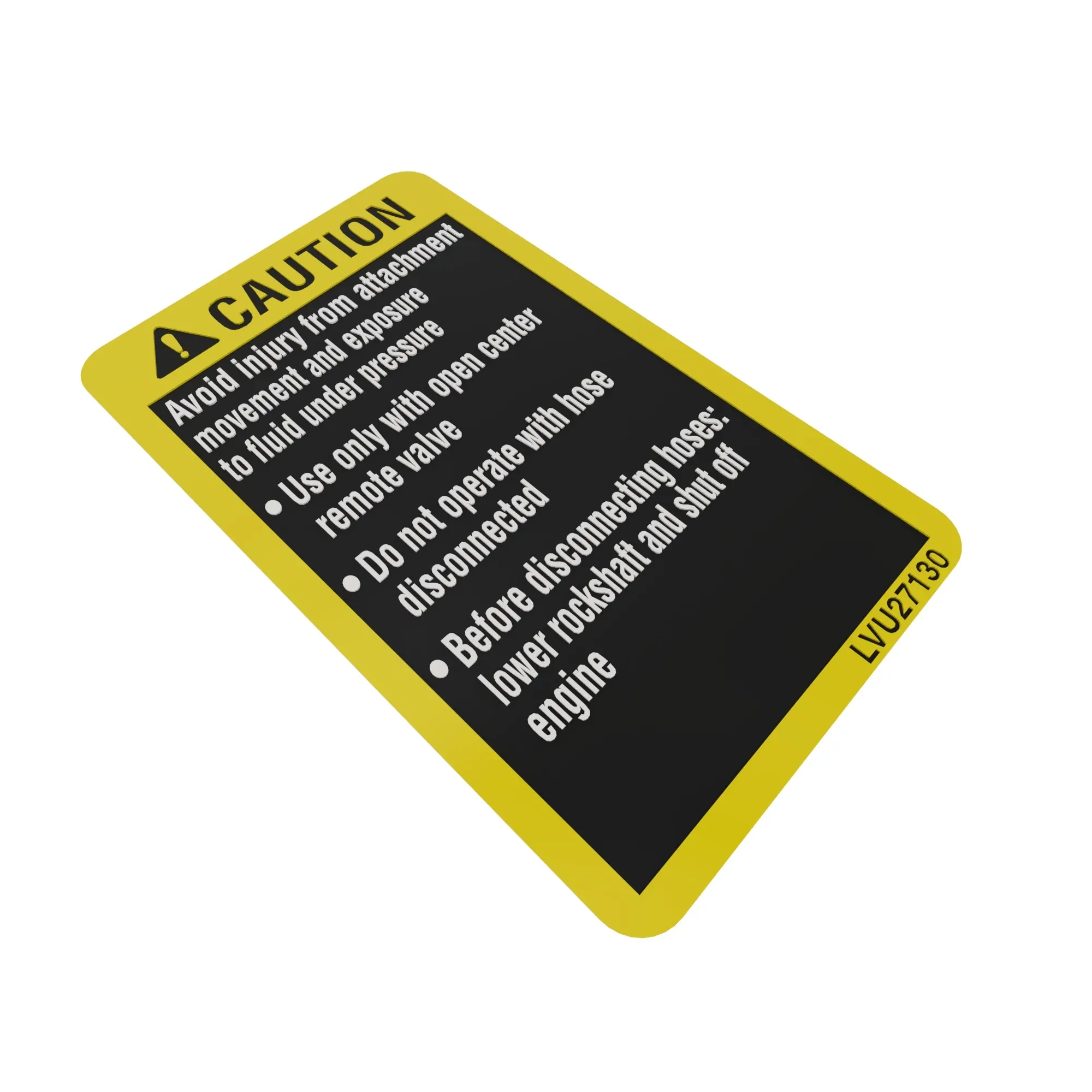 John Deere Safety Label - LVU27130