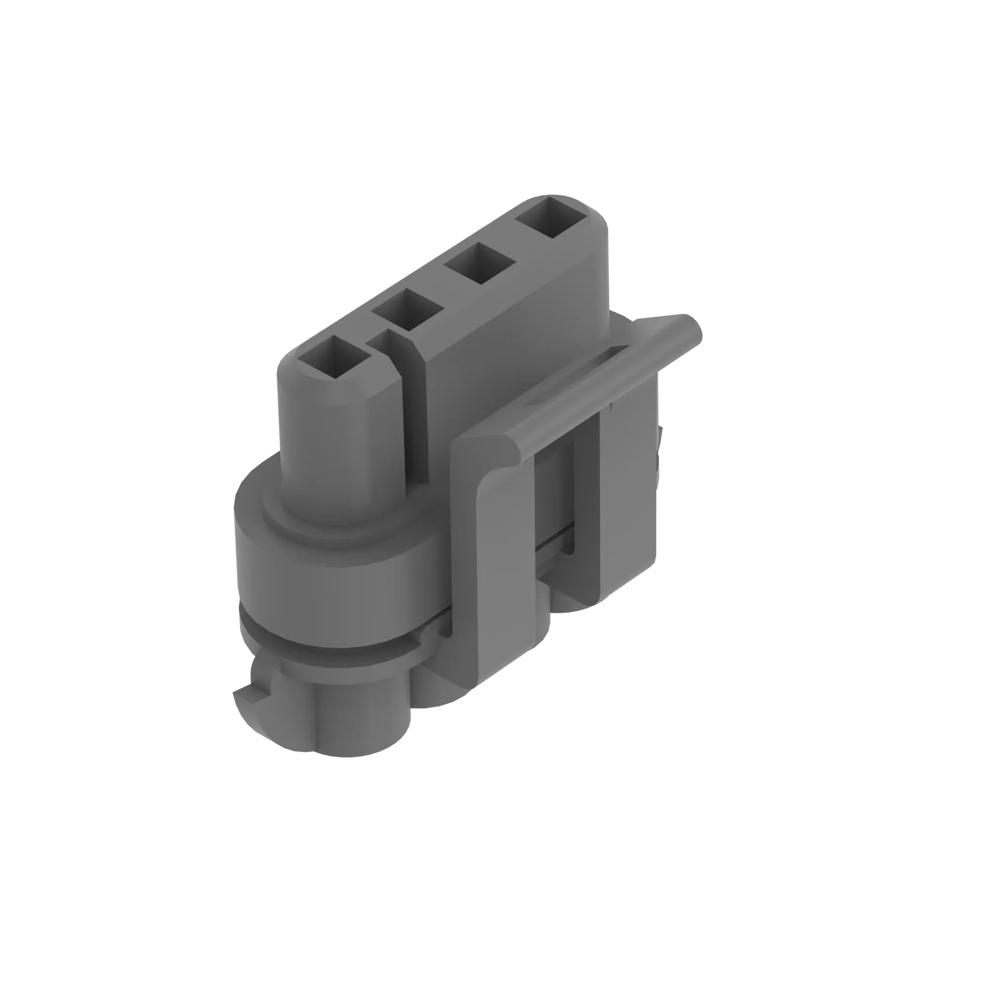 John Deere Gray Electrical Connector Housing, Cavities 4 - 57M10476