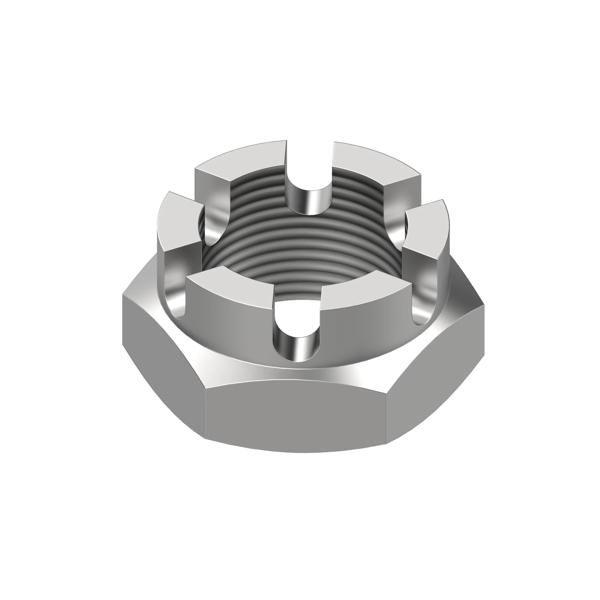 NUT, METRIC, THIN HEX CASTLE