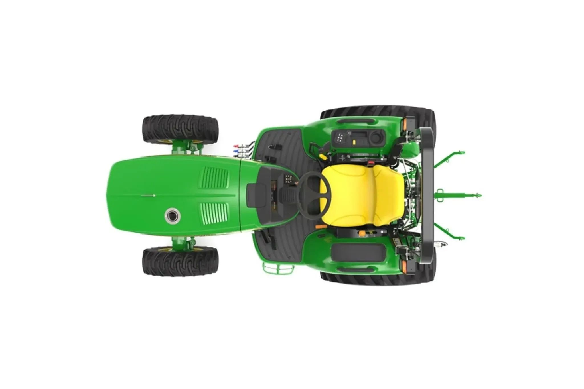 Studio image with a top view of 3039R Compact Tractor