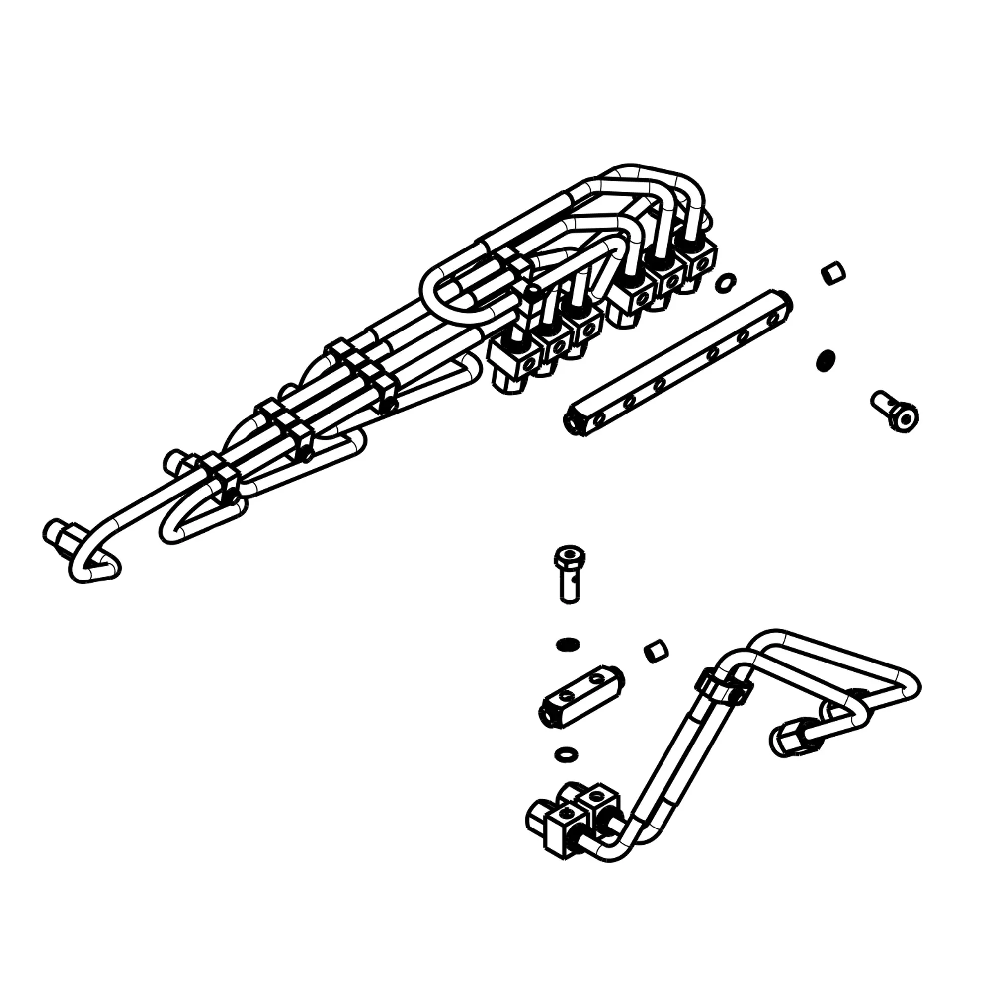 John Deere Fuel Line, Common Rail To Fuel Injector - RE529525