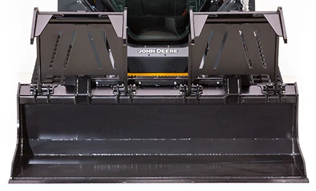 Front studio view of a black GS series scrap grapple