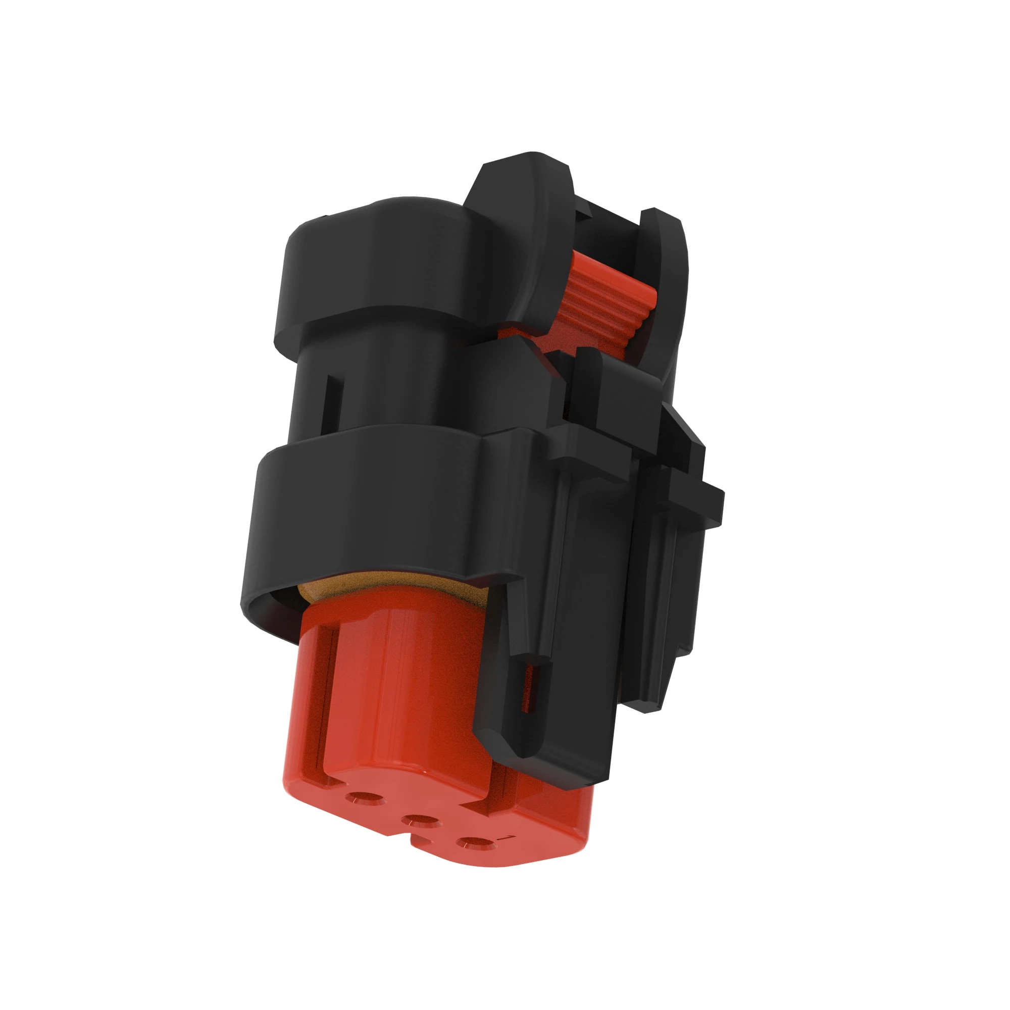 John Deere Red Electrical Connector Housing, 3 Cavities - 57M9780