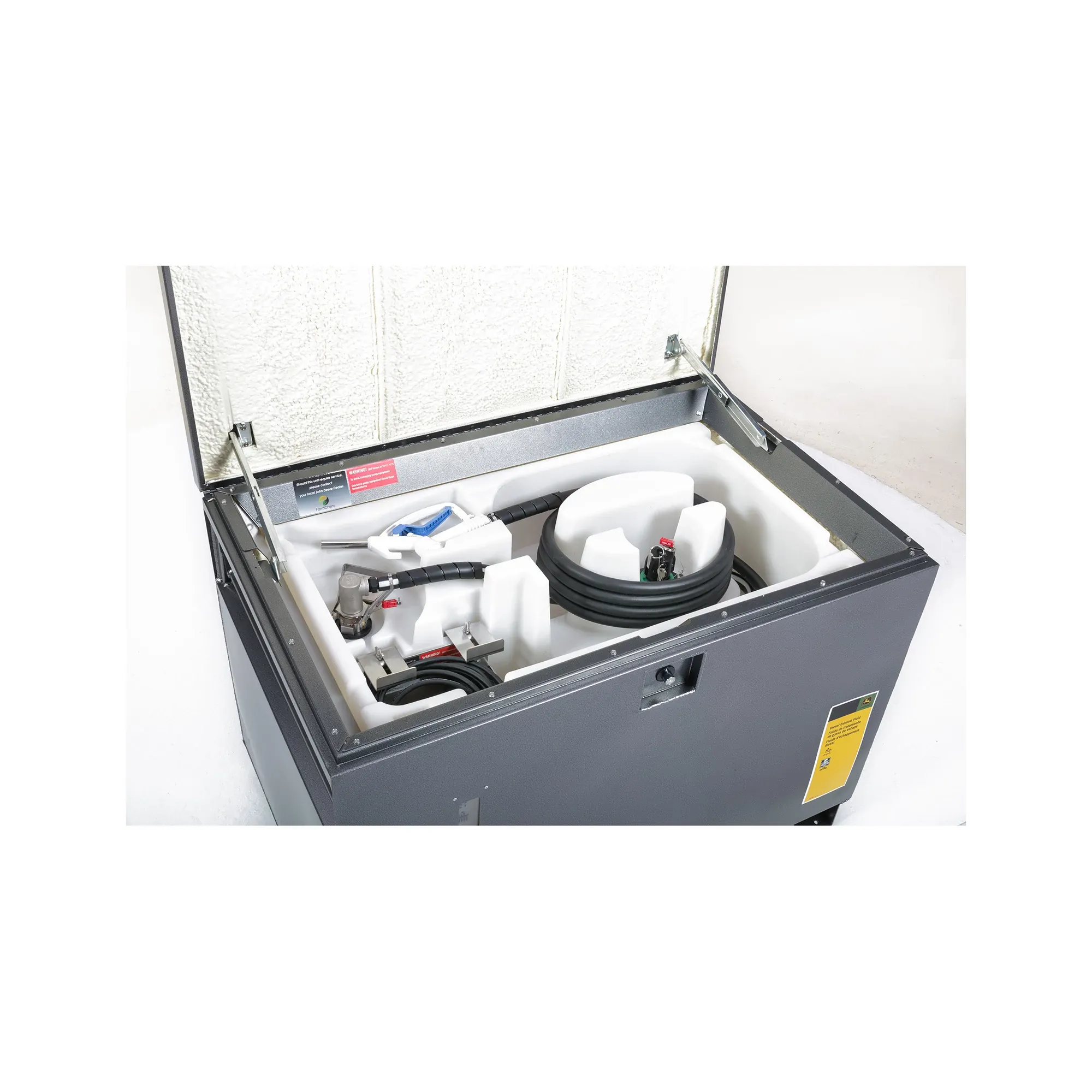 HEATED 65-GAL. METAL BOX W/POLY PDU