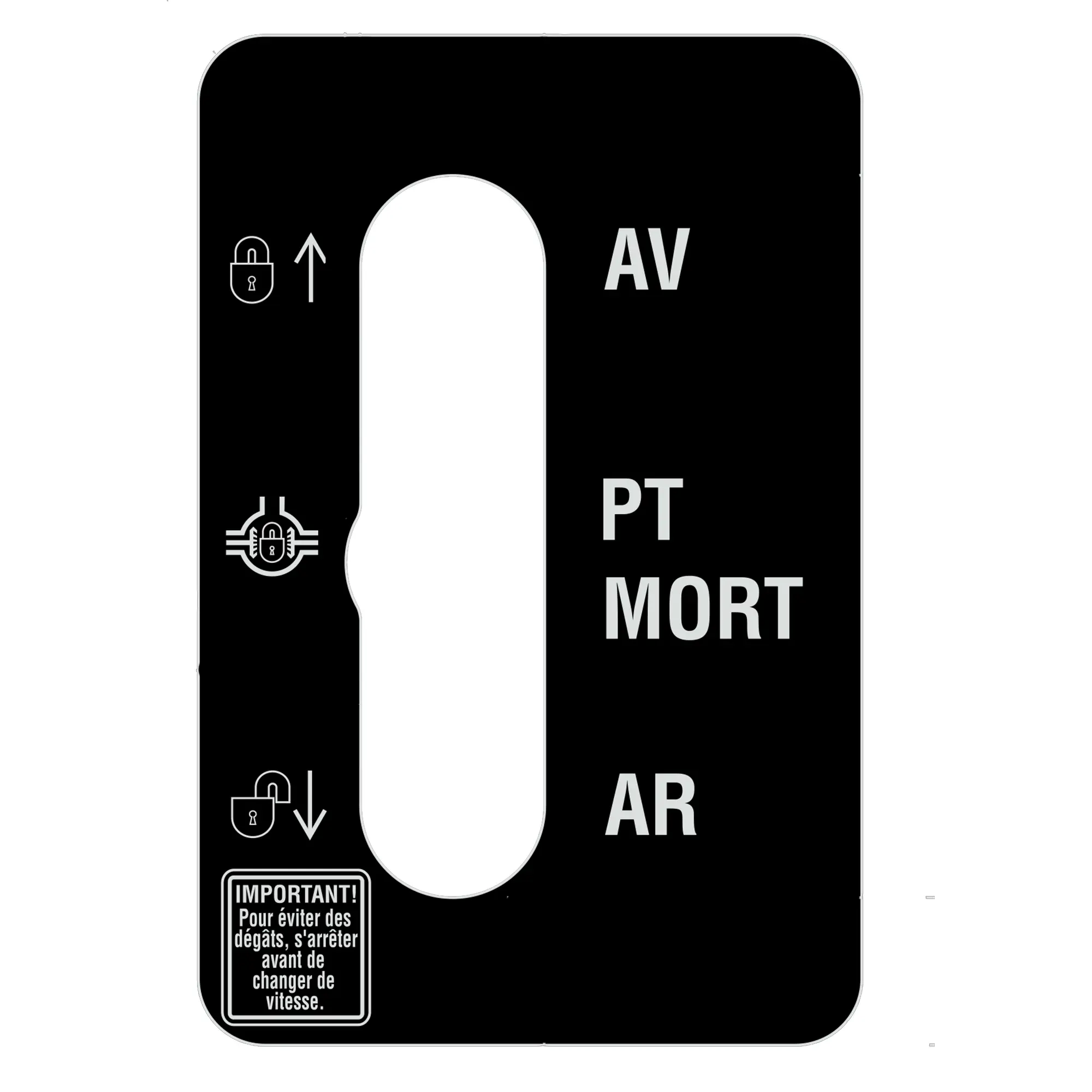John Deere Shift Gate Label - M158858