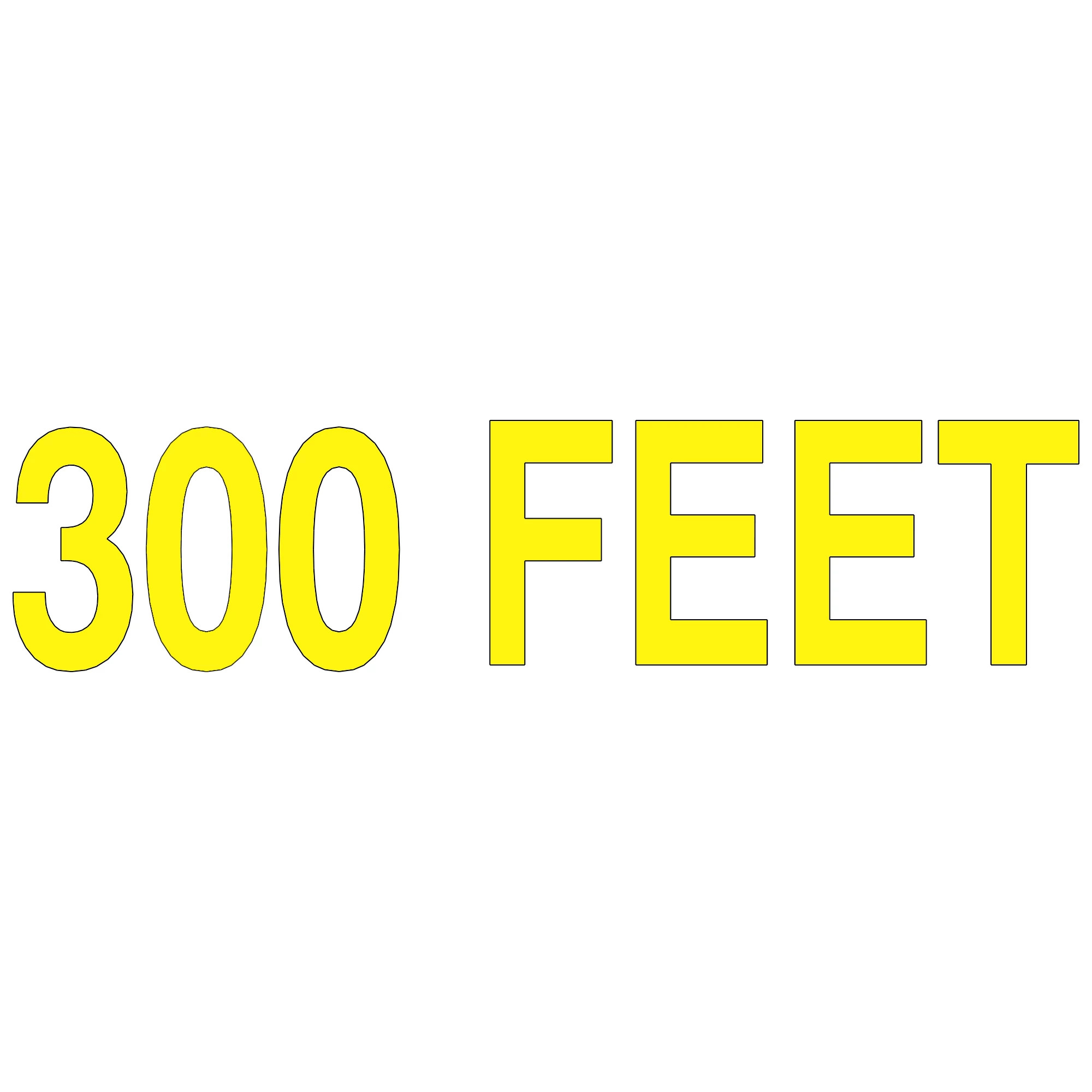 John Deere 300 Feet Label - F281068