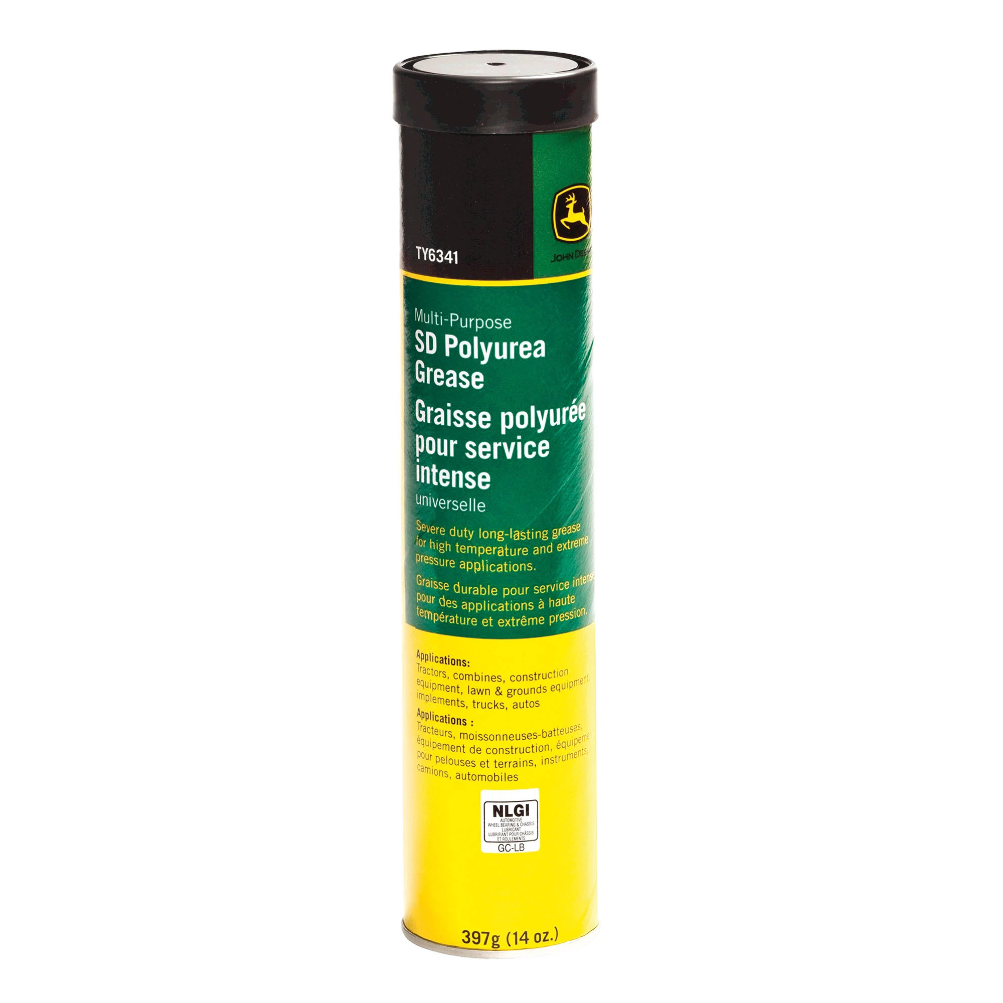John Deere Multi-Purpose Severe-Duty (SD) Polyurea Grease, 397 gram (14 Oz) Cartridge - TY6341