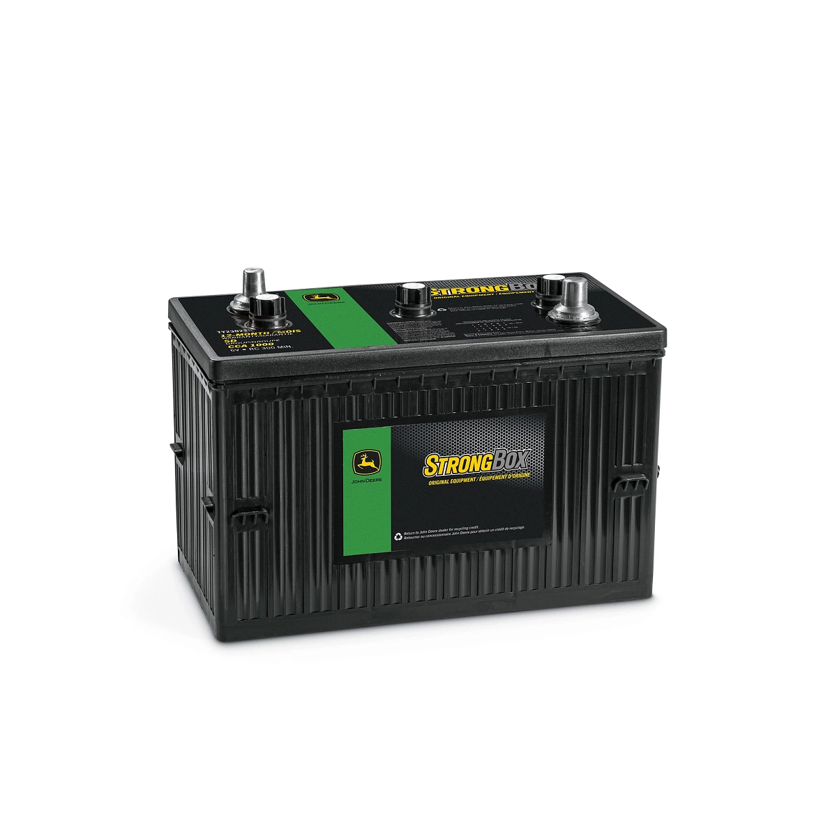 John Deere 6 Volt Battery, Wet Charged, 180 Ah, 1000 CCA, 5D BCI - TY23025B