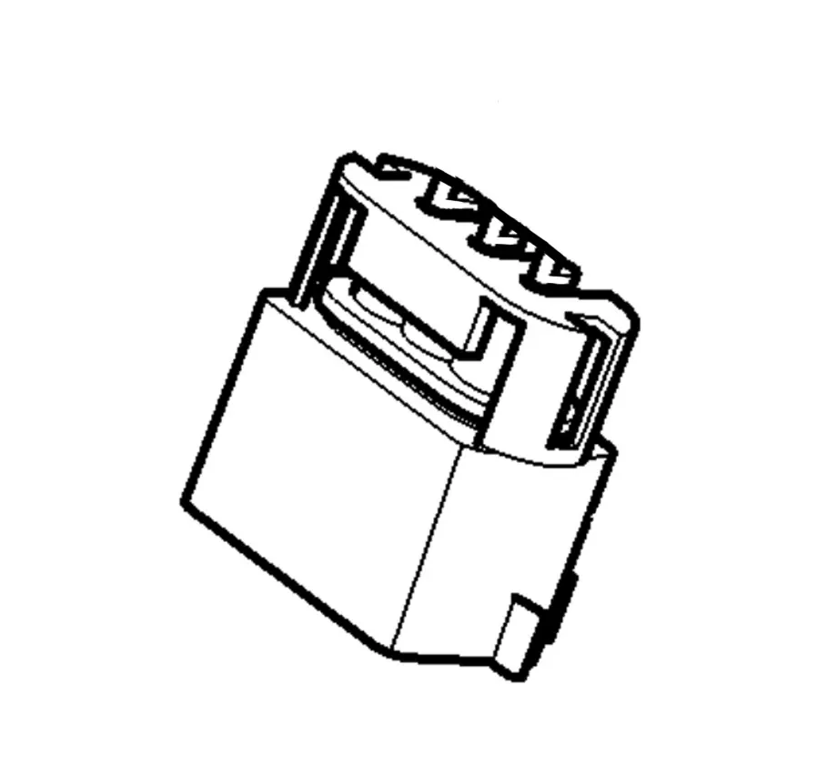 John Deere Black Internal 6 Way Electrical Connector - 57M7729
