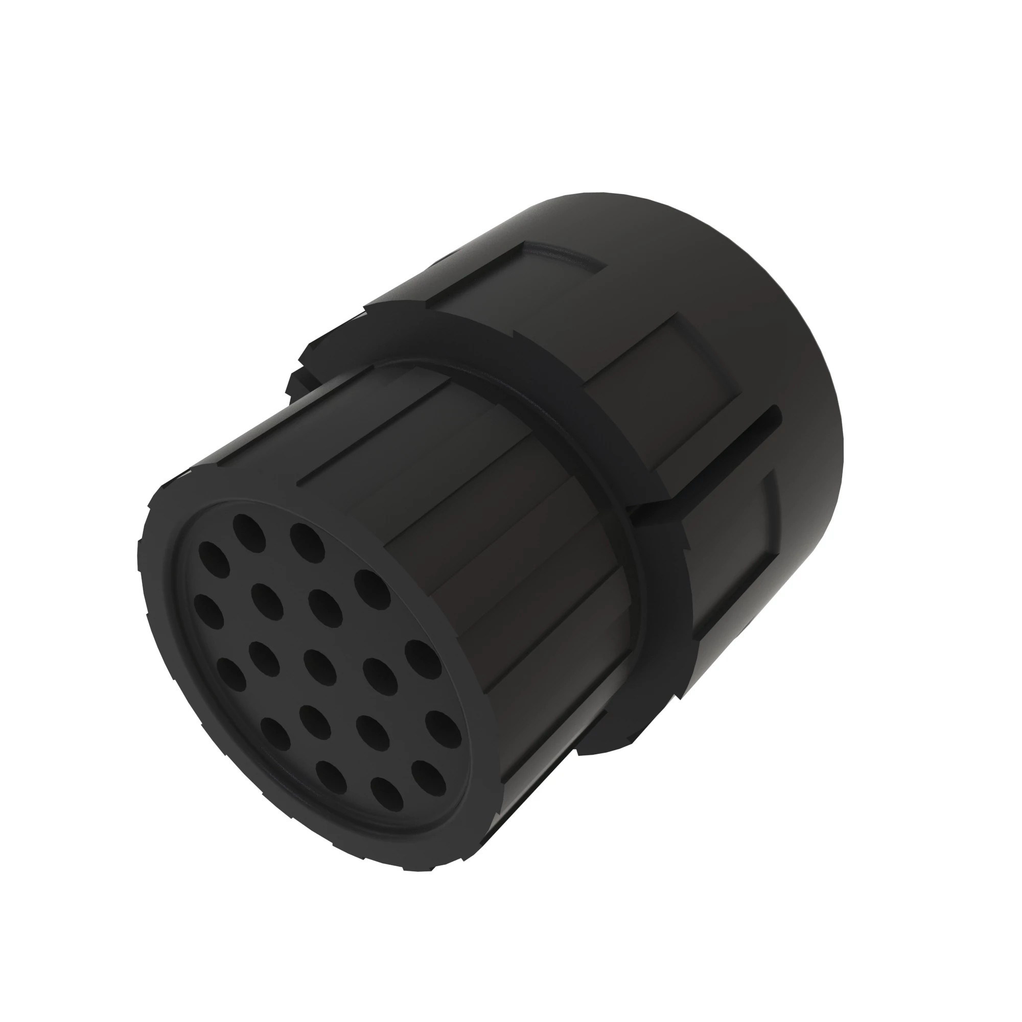 CONN ITT TN 19W MS BLK PLSTC