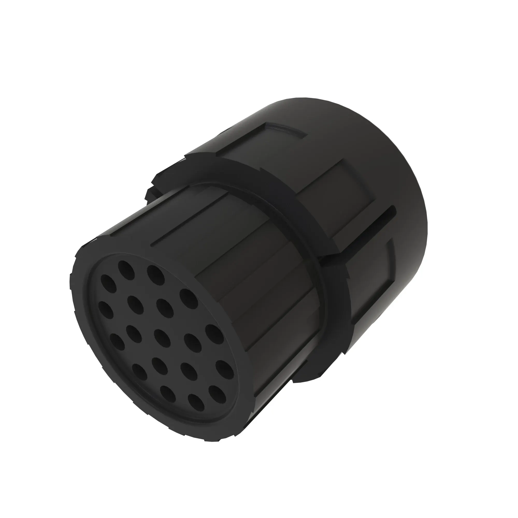 CONN ITT TN 19W MS BLK PLSTC