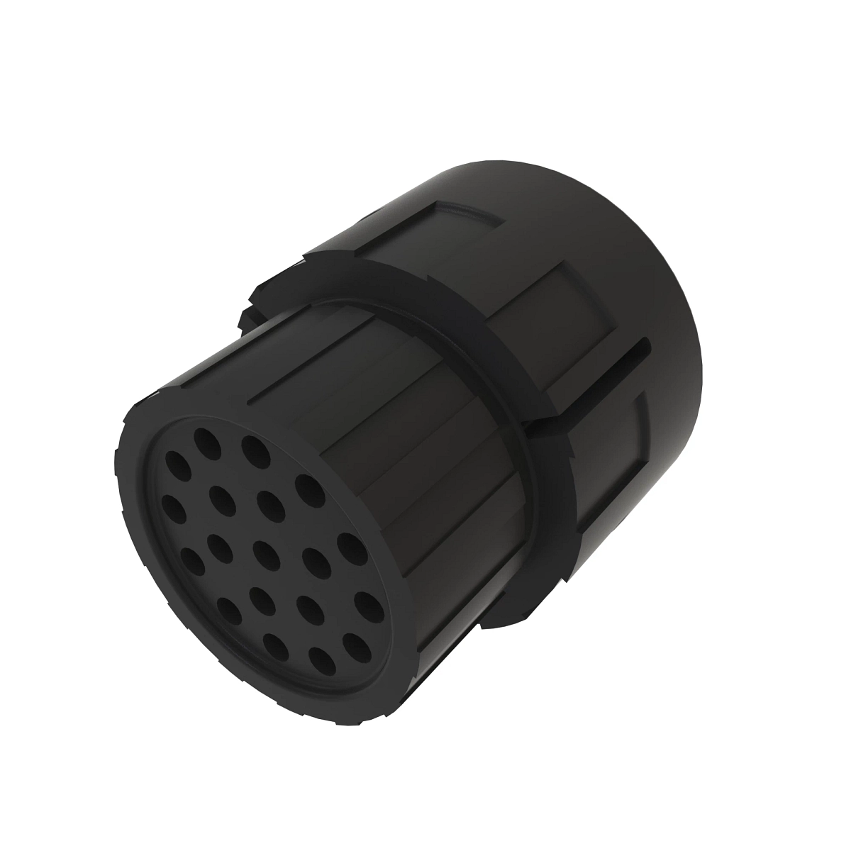 CONN ITT TN 19W MS BLK PLSTC