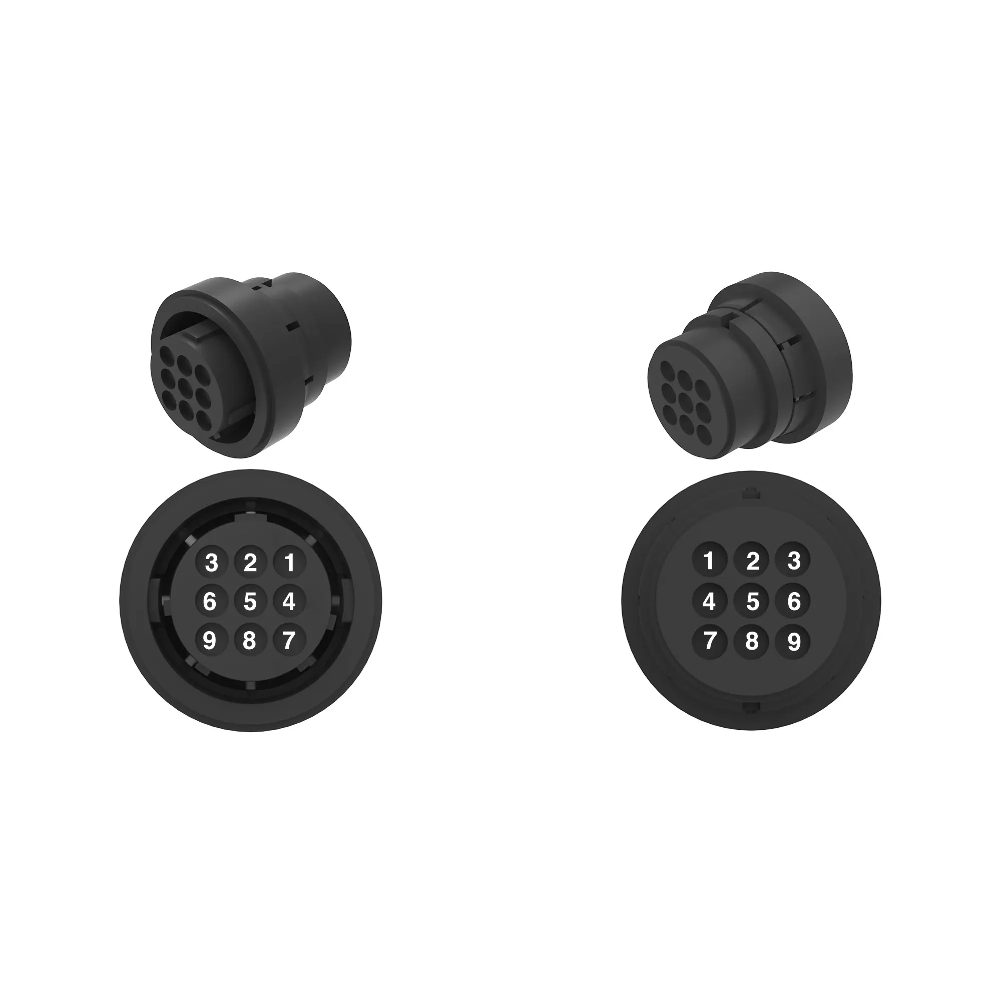 John Deere Black Electrical Connector Terminal, 9 Cavities - AZ34598
