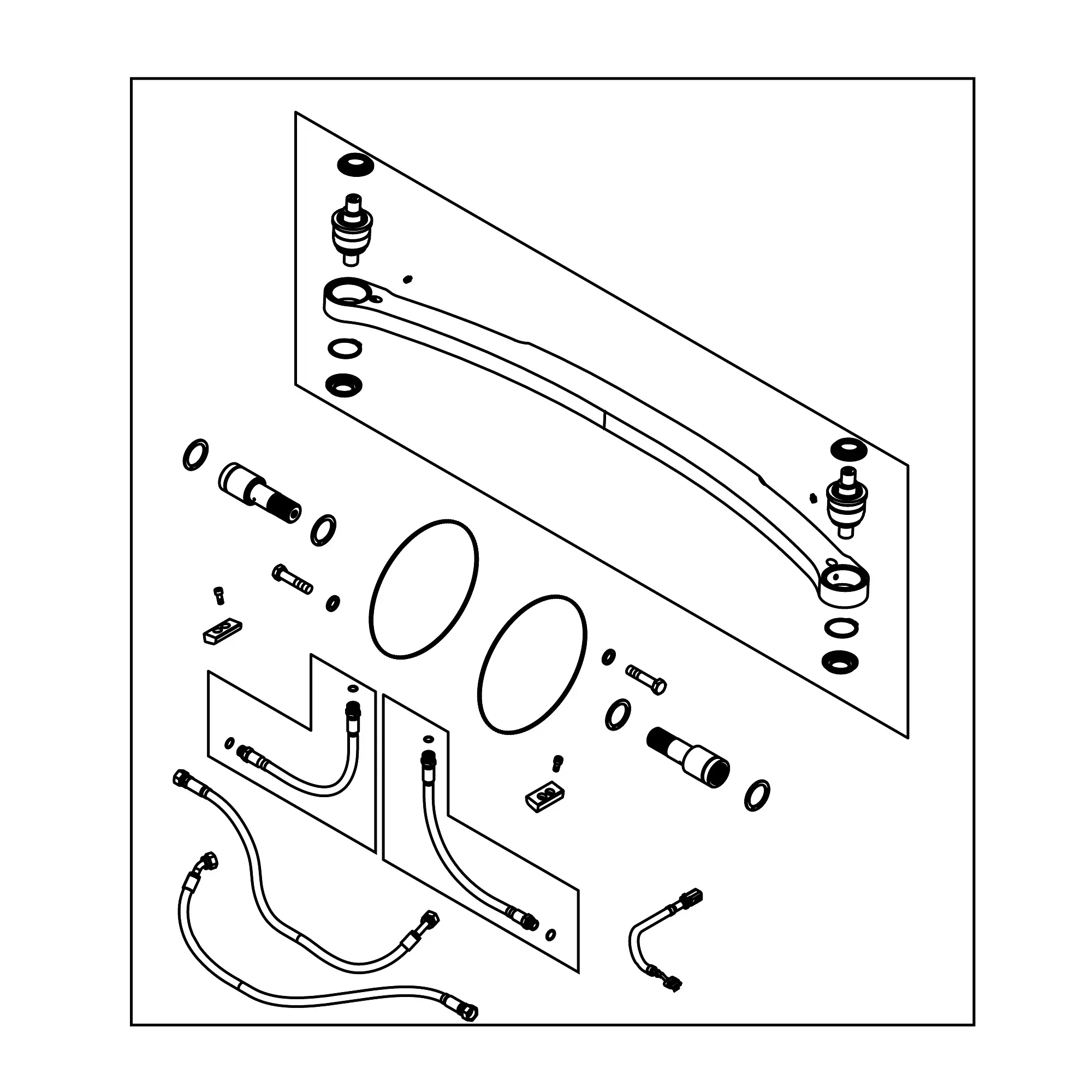 John Deere Front Axle Spacer Kit, 76 inch Tread Spacing - BRE10420