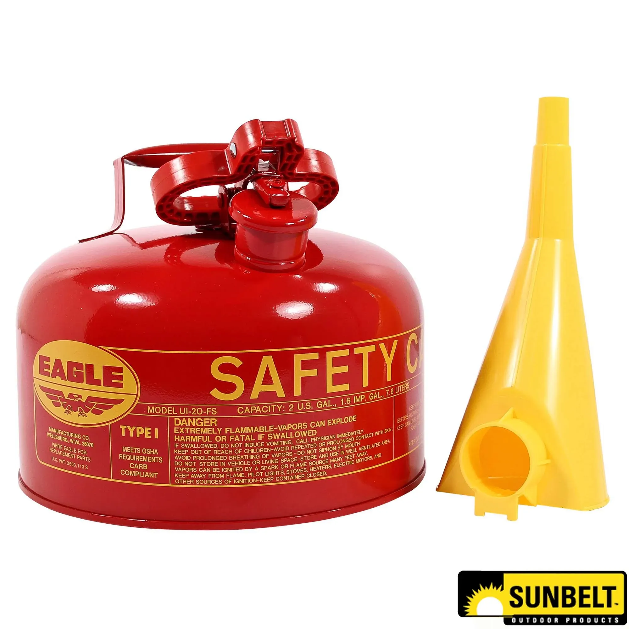 Sunbelt Eagle Type-I Safety Fuel Can (2 Gallon) - A-B1SC3