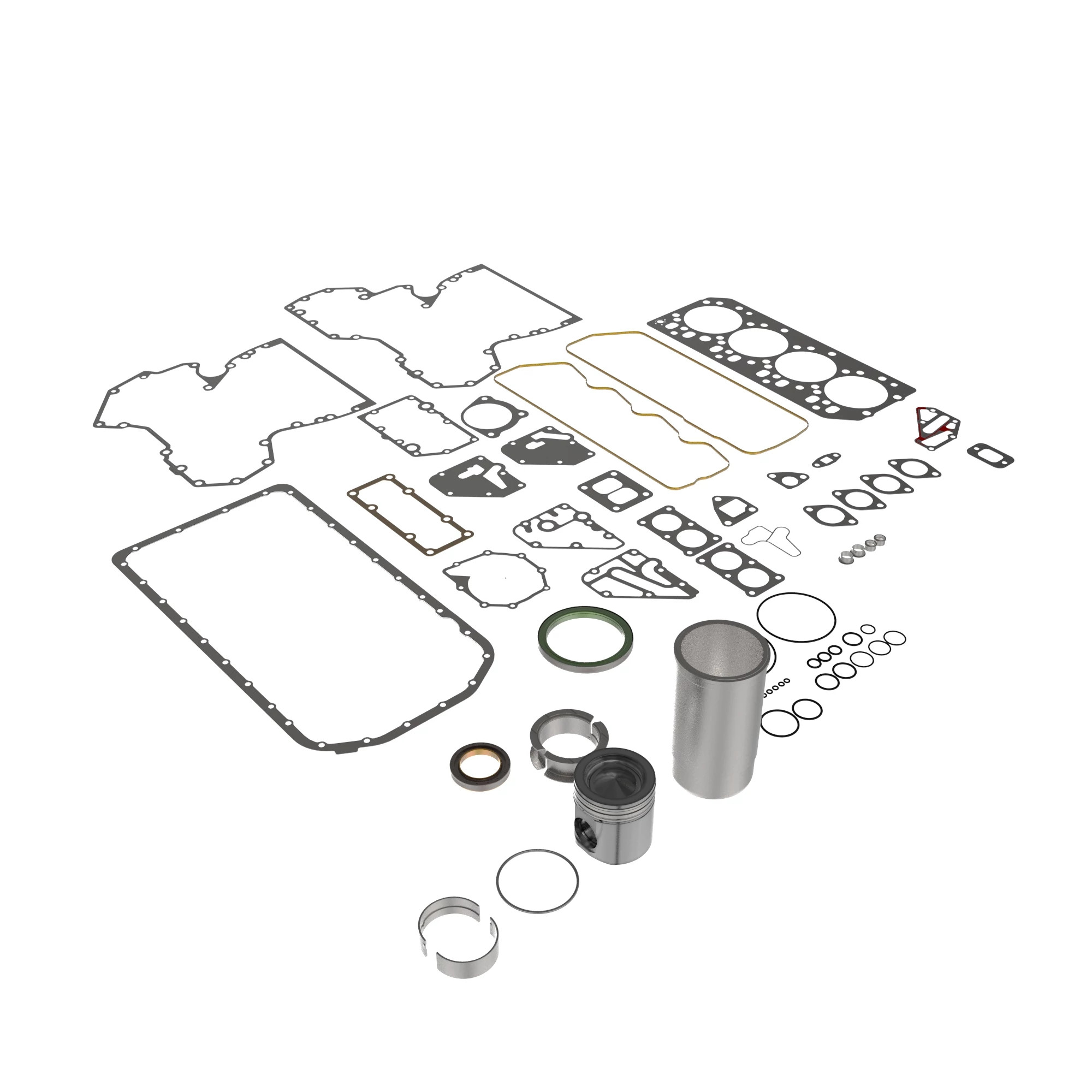 John Deere Engine Overhaul Kit with Pistons and Liner - RE524376