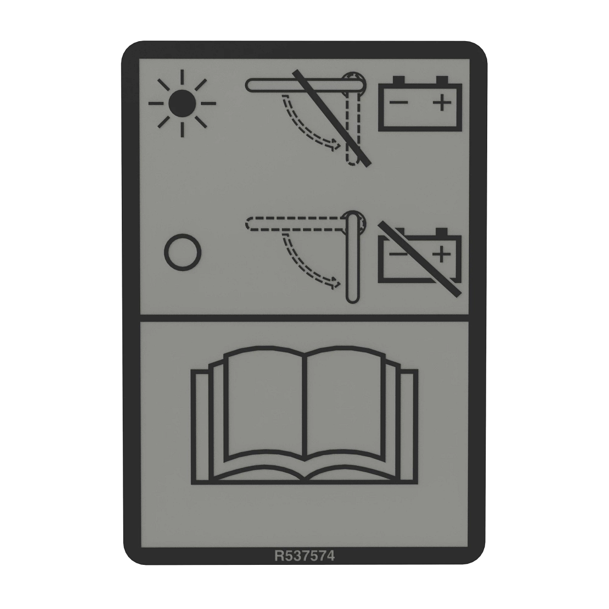 Label, Battery Disconnect, With Lig