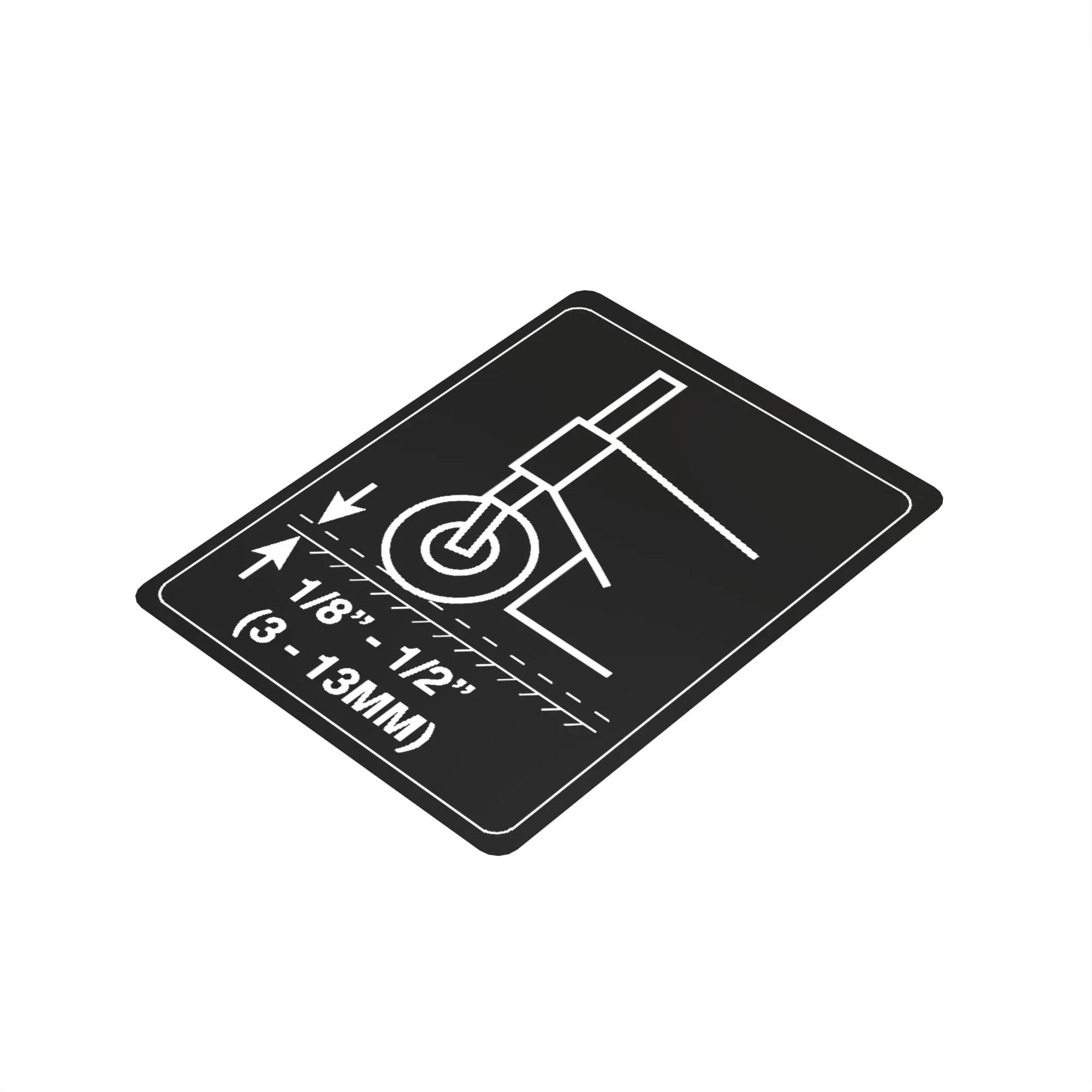 John Deere Instruction Gauge Wheel Height Label - M177592