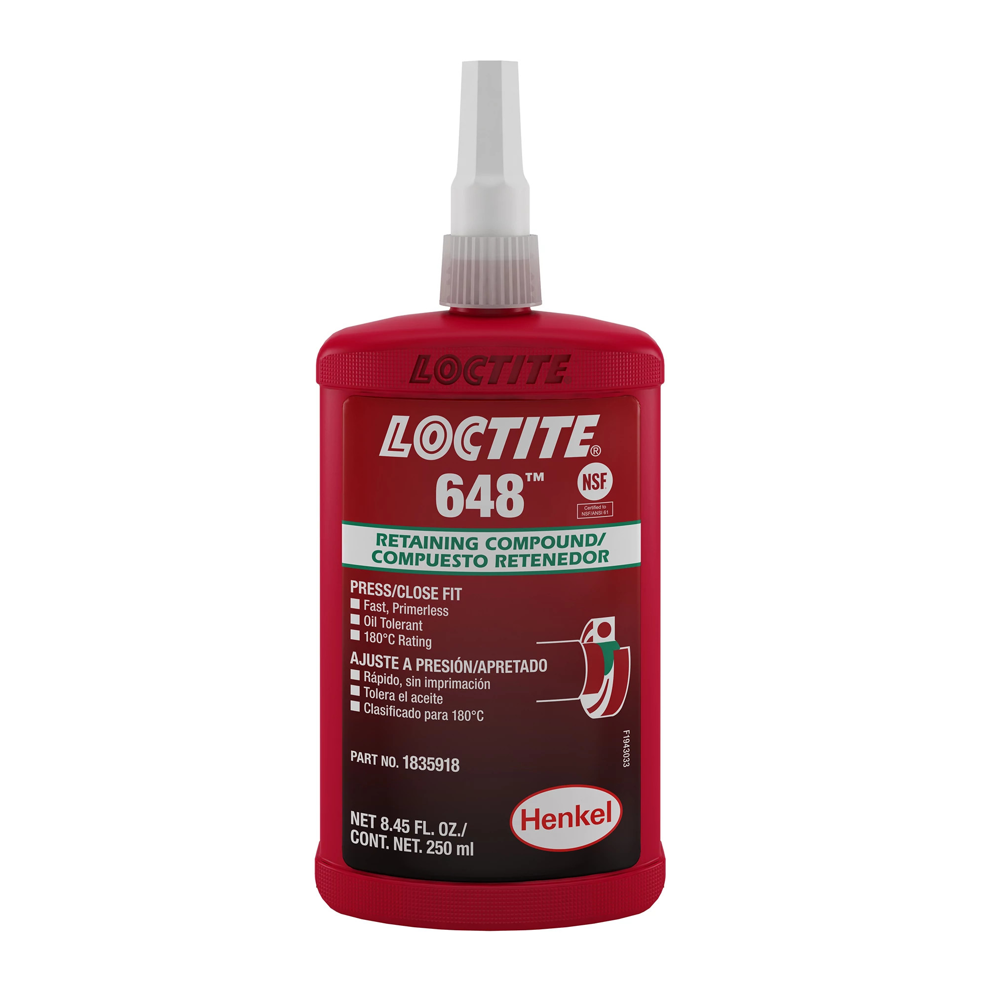 John Deere LOCTITE® 648 Retaining Compound Adhesive, 250 ml (8.45 Fluid Oz) - PM1835918