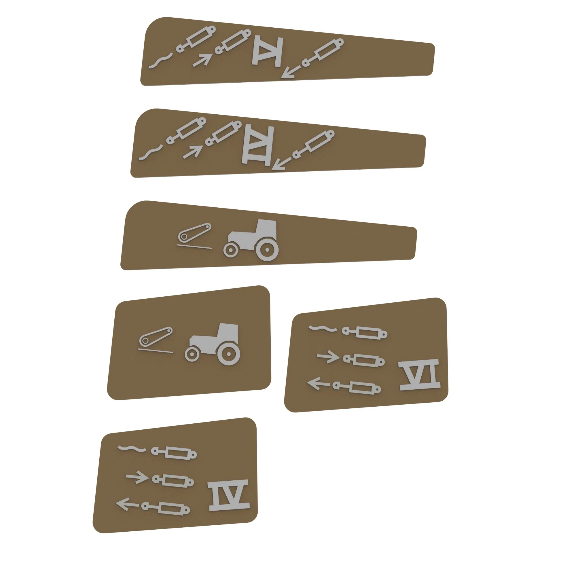 John Deere Selective Control Lever Label Kit - RE253625